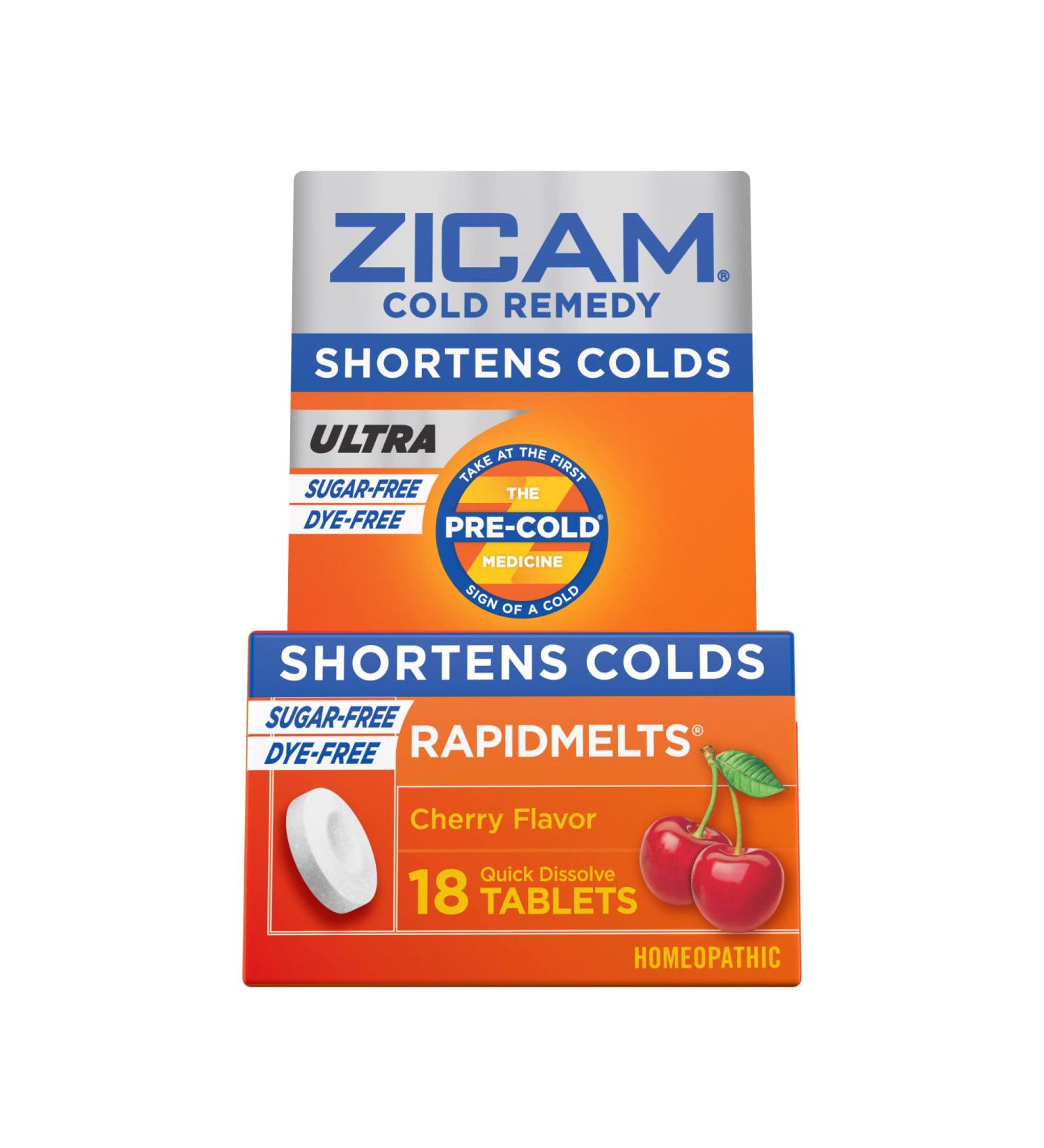 Zicam Cold Remedy Zinc Rapidmelts Cherry Flavor - 18 Count Pack - Fast Relief - Buy Online on GoSupps.com
