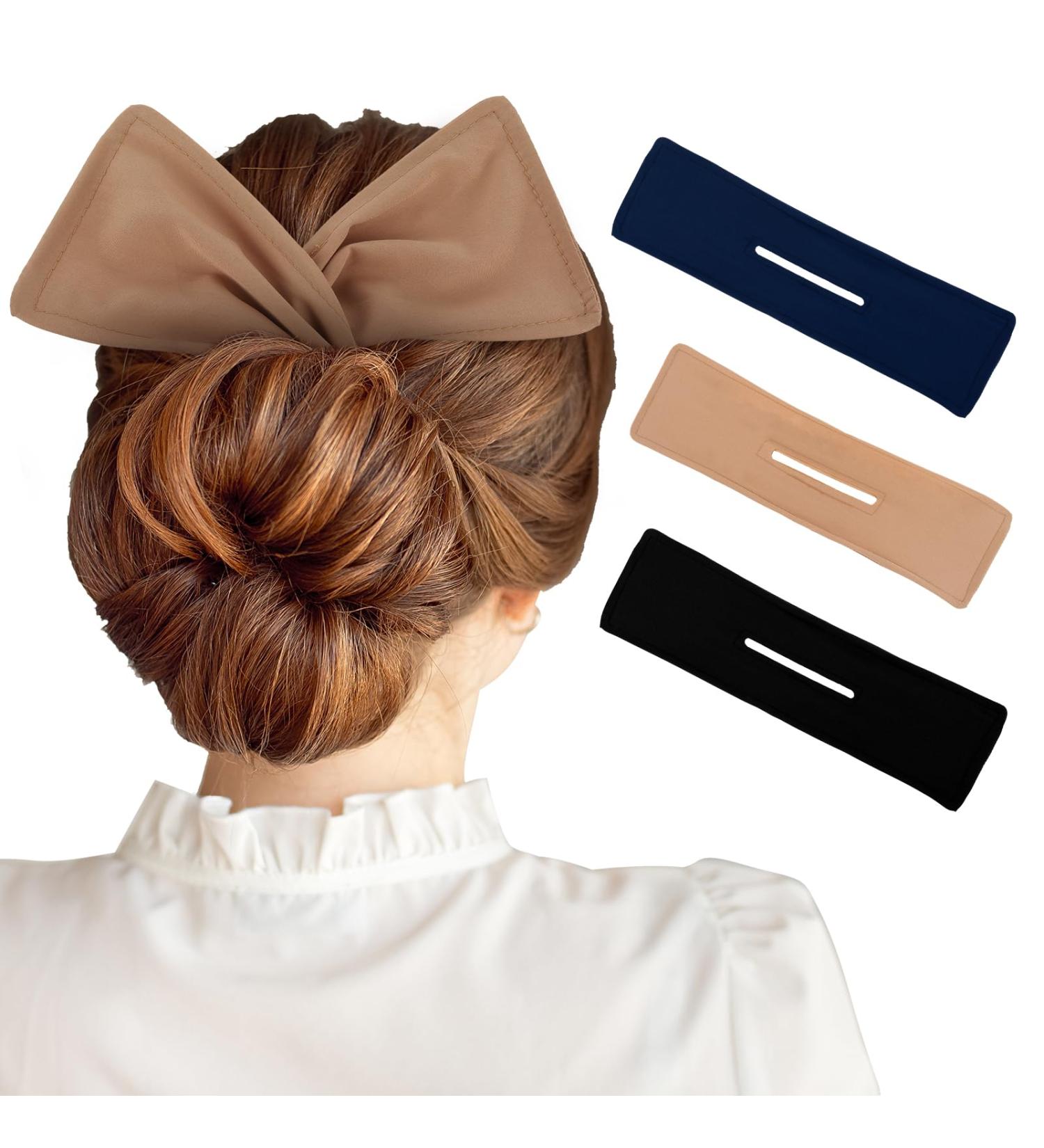 WLLHYF 3 Pieces Hair Bun Maker French Doughnut Hair Bun Lazy Hair Curler Bun Clips Solid Color Fashion Hair Bun Wraps Hairstyle Hair Styling Accessories for Women Girls - Buy Online on GoSupps.com