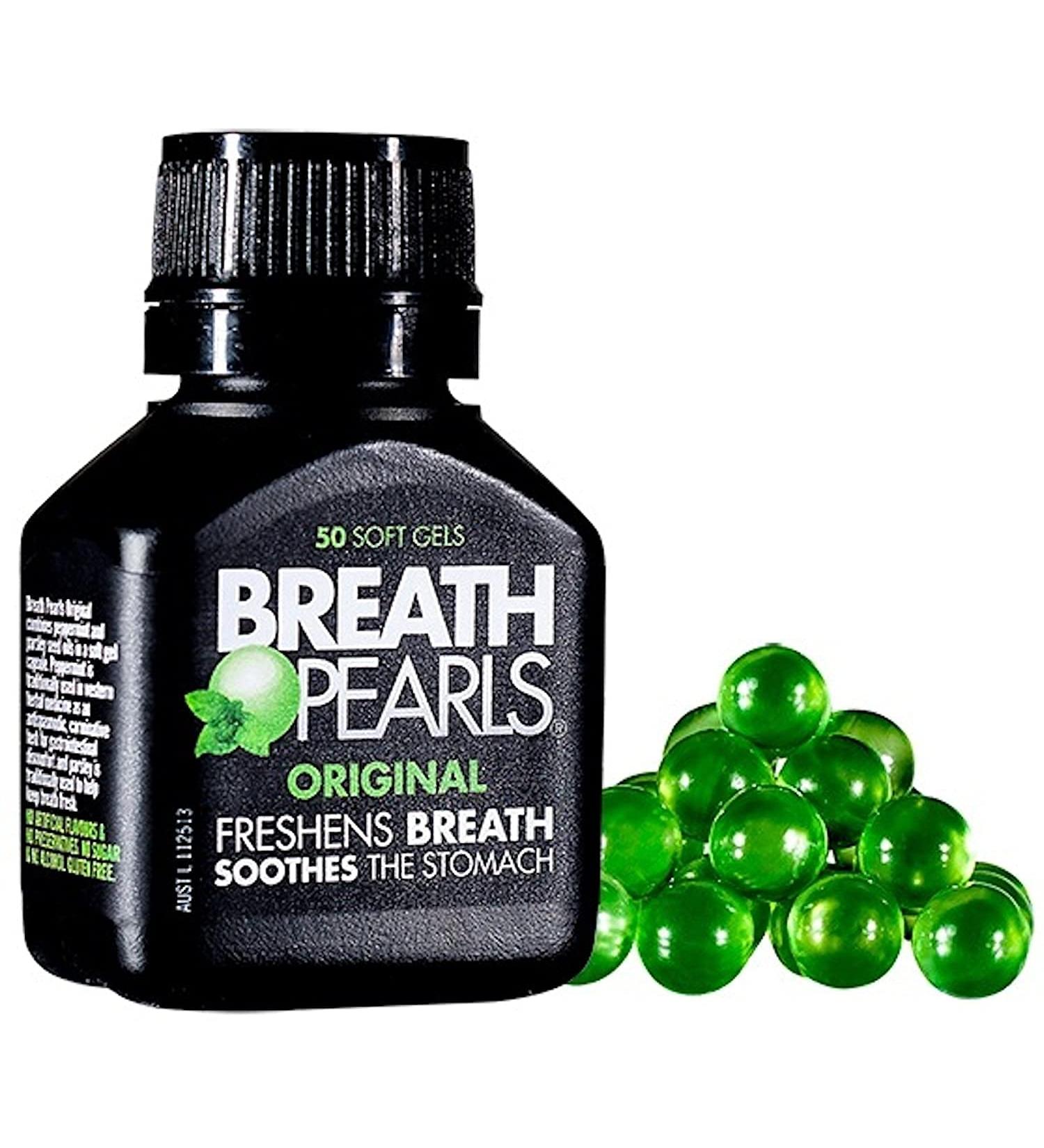 Breath Pearls Natural Capsules 50 - Freshen Breath Naturally - Buy Online on GoSupps.com