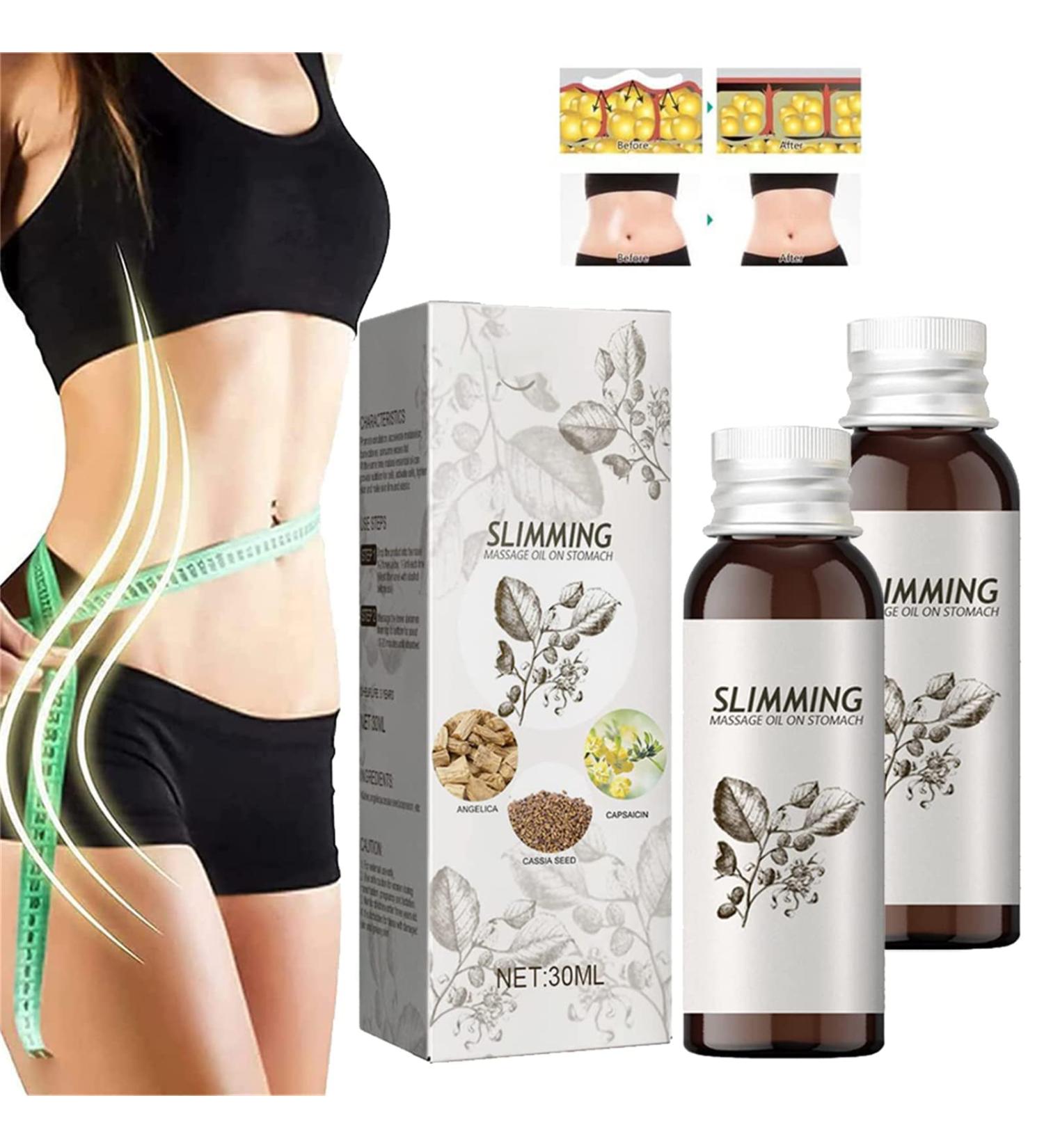 Lamia Belly Off Herbal Slimming Massage Oil Anti-Cellulite & Natural Lymphatic Drainage Spa Essential Oil for Men & Women (2 Pieces) - Buy Online on GoSupps.com