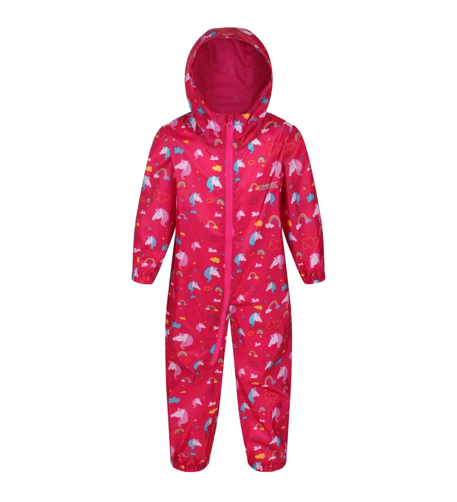Regatta Kids Puddle IV All-in-One Suit - Unicorn Pink, 2-3 Years - Buy Online on GoSupps.com