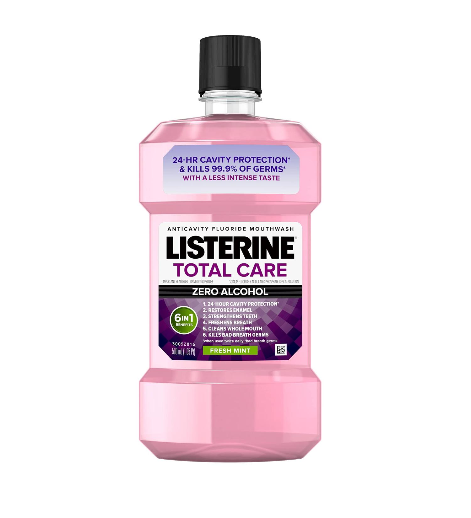 Listerine Total Care Alcohol-Free Fluoride Mouthwash - Fresh Mint Flavor 16.9 Fl Oz (Pack of 1) - Buy Online on GoSupps.com