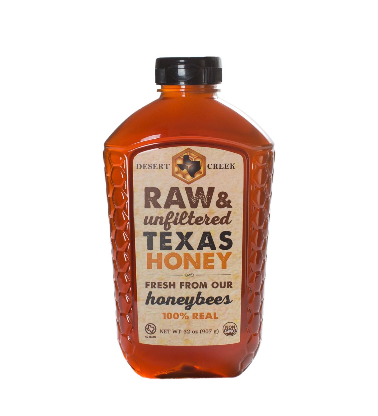 Desert Creek Honey Raw Unfiltered Unpasteurized Texas Honey 2 lb - 32 oz | Pure 32 Ounce - Pack of 1 - Buy Online on GoSupps.com