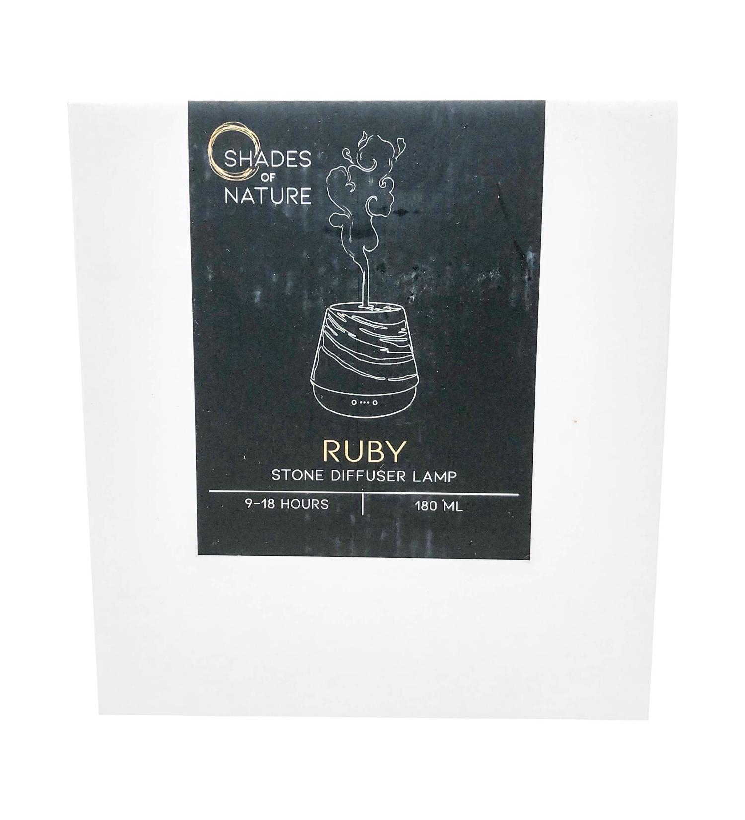 Shades of Nature White Cloud Ruby Stone Diffuser - Premium Aromatherapy Essential Oil Diffuser | International Shipping - Buy Online on GoSupps.com