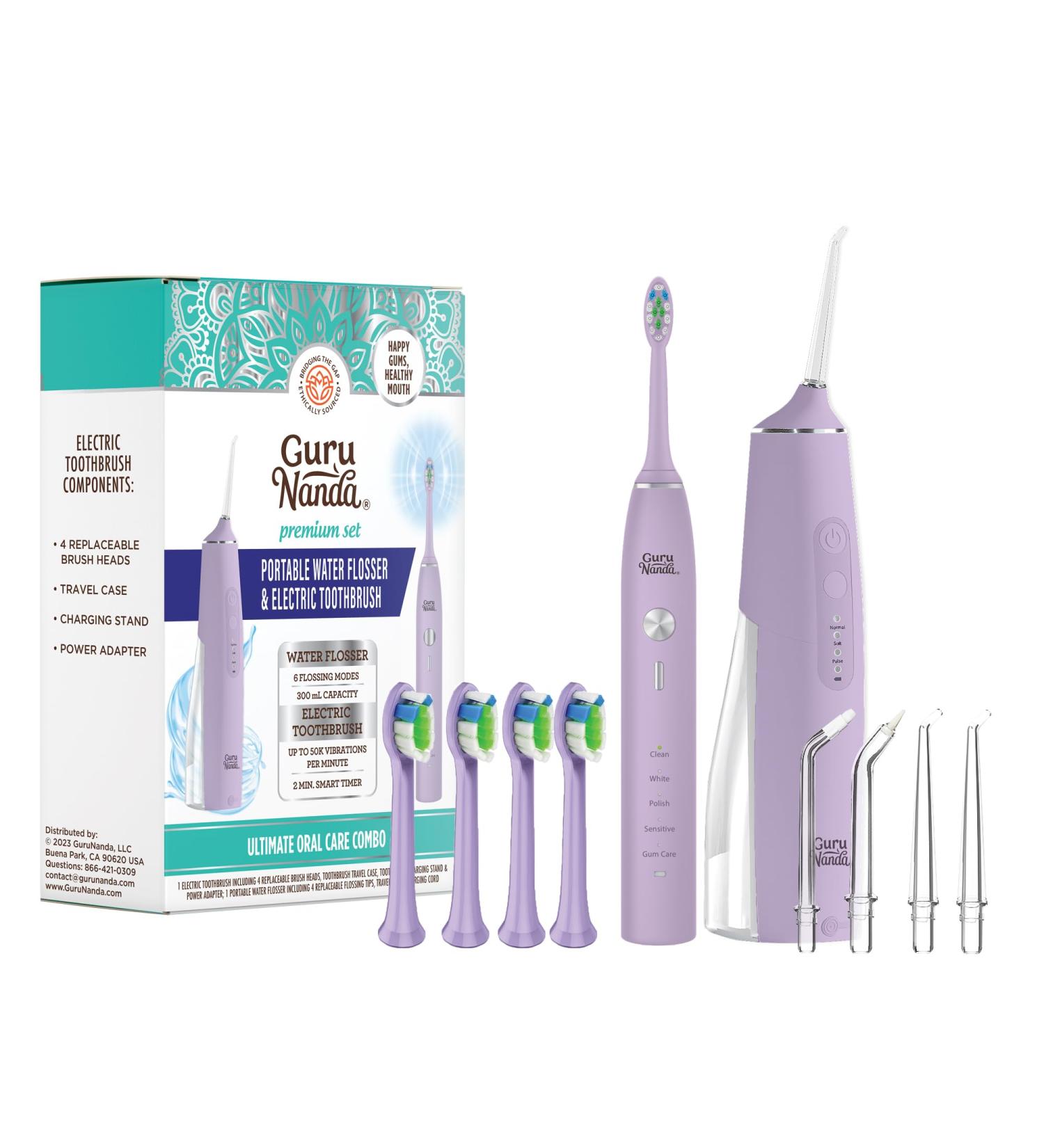 Shop GuruNanda Lion & Lamb Kit: Portable Water Flosser & Sonic Toothbrush - Best Dental Care for Healthy Smiles Worldwide - Buy Online on GoSupps.com