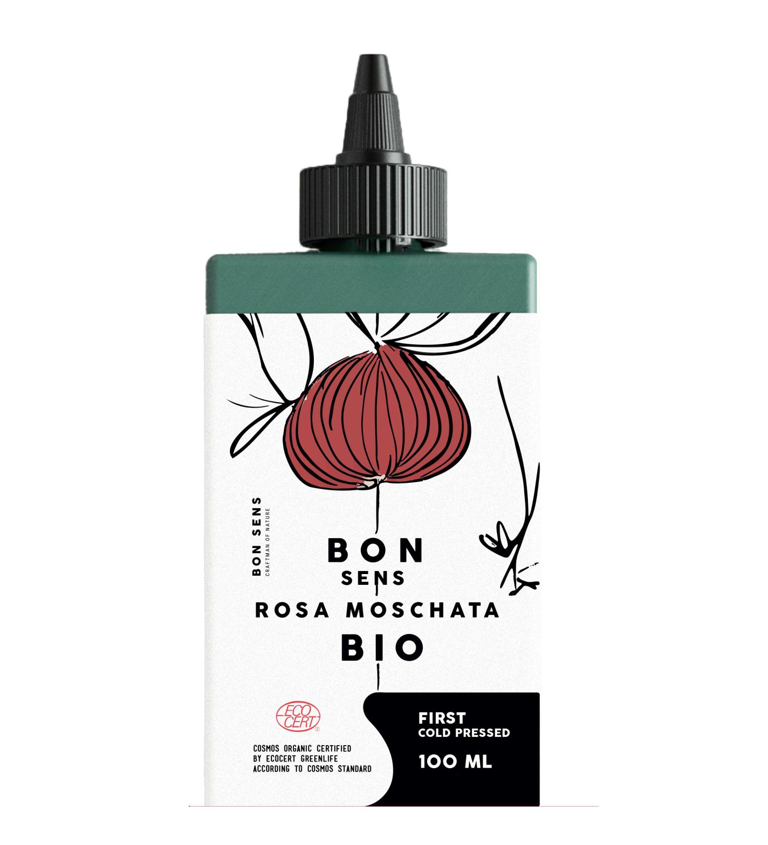 Bon Sens BIO Rosehip Oil for Face and Skin 100 Pure and Organic AntiAging Hair Scars and Stretch Marks Oil Rich in Vitamin C Omega 3 Vitamins E + A Retinol 100ml - Buy Online on GoSupps.com