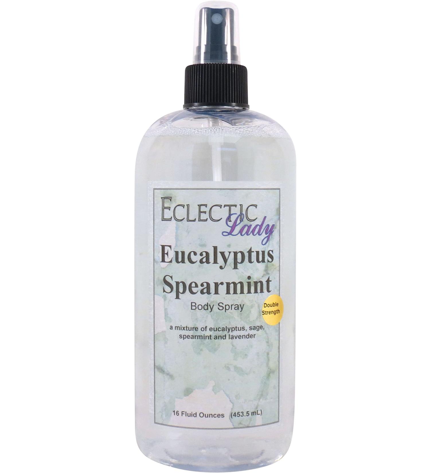 Eclectic Lady Eucalyptus Spearmint Moisturizing Body Spray Double Strength Spear Mint Fragrances Handcrafted in USA Paraben-Free Phthalate-Free Fragrance (16 oz) Double Strength 16 Fluid Ounces - Buy Online on GoSupps.com