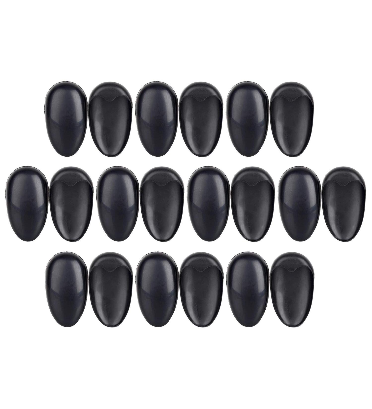 10 Pairs Black Plastic Ear Cover Pads for Hair Salon Dye Coloring - Ear Protector Earmuffs for Hair Treatment - Buy Online on GoSupps.com