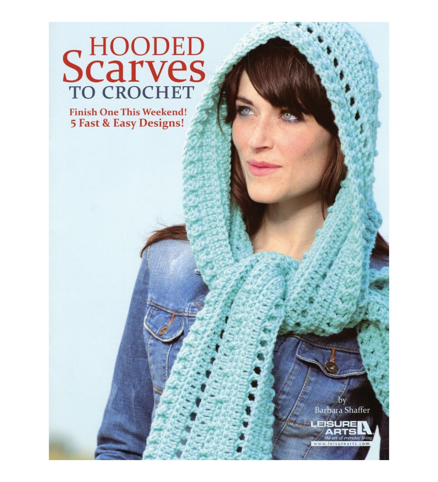 Leisure Arts-Hooded Scarves to Crochet
