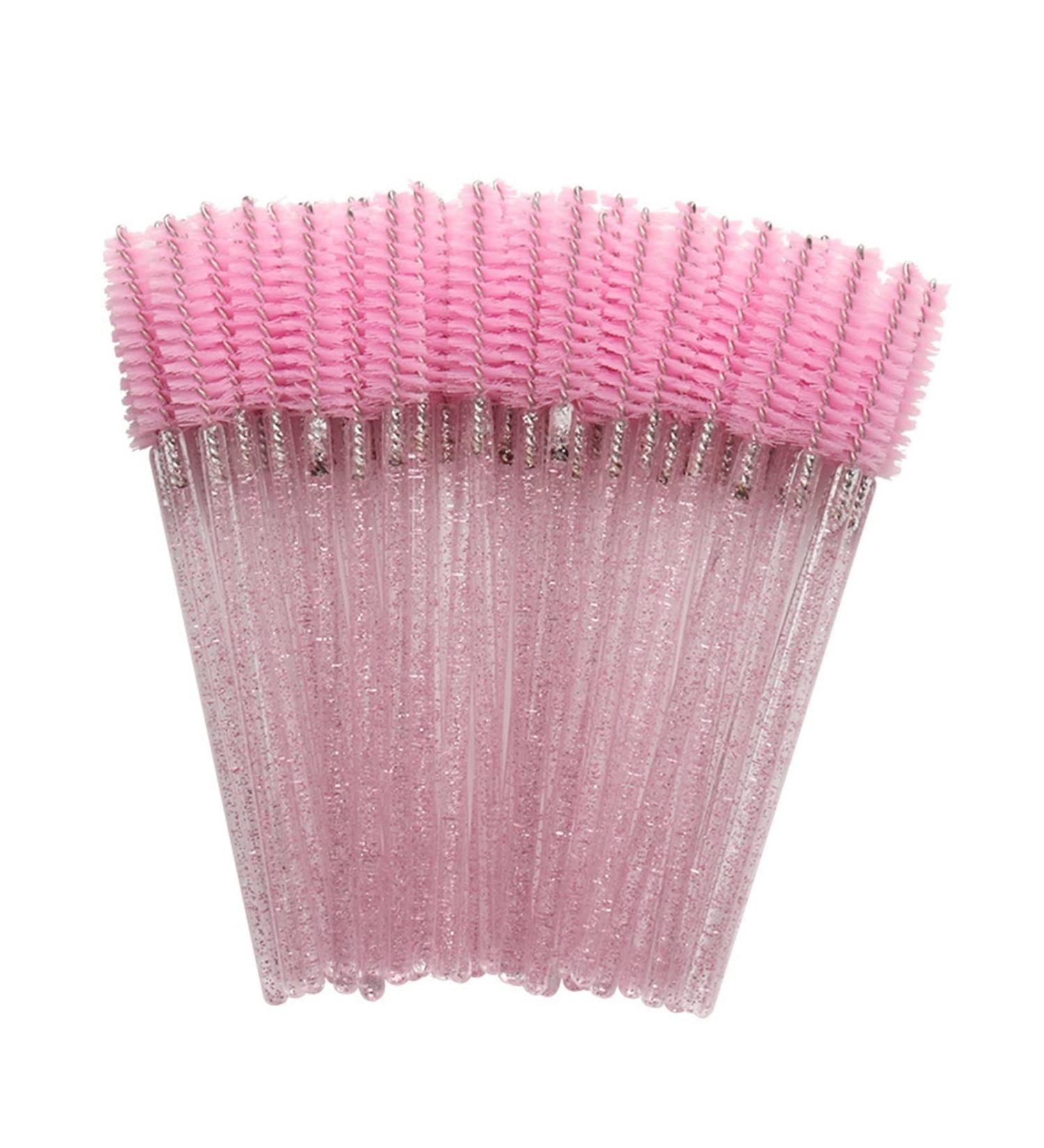 PJRYC 5 0PCS / Sac Sourcils Mascara Baguette Spoolie Spoolie Brosse Jetable Lash Wands Extension Extension Extension DE COULAGE POIGNES DE Mascara Bague (Handle Color : Pink) - Buy Online on GoSupps.com