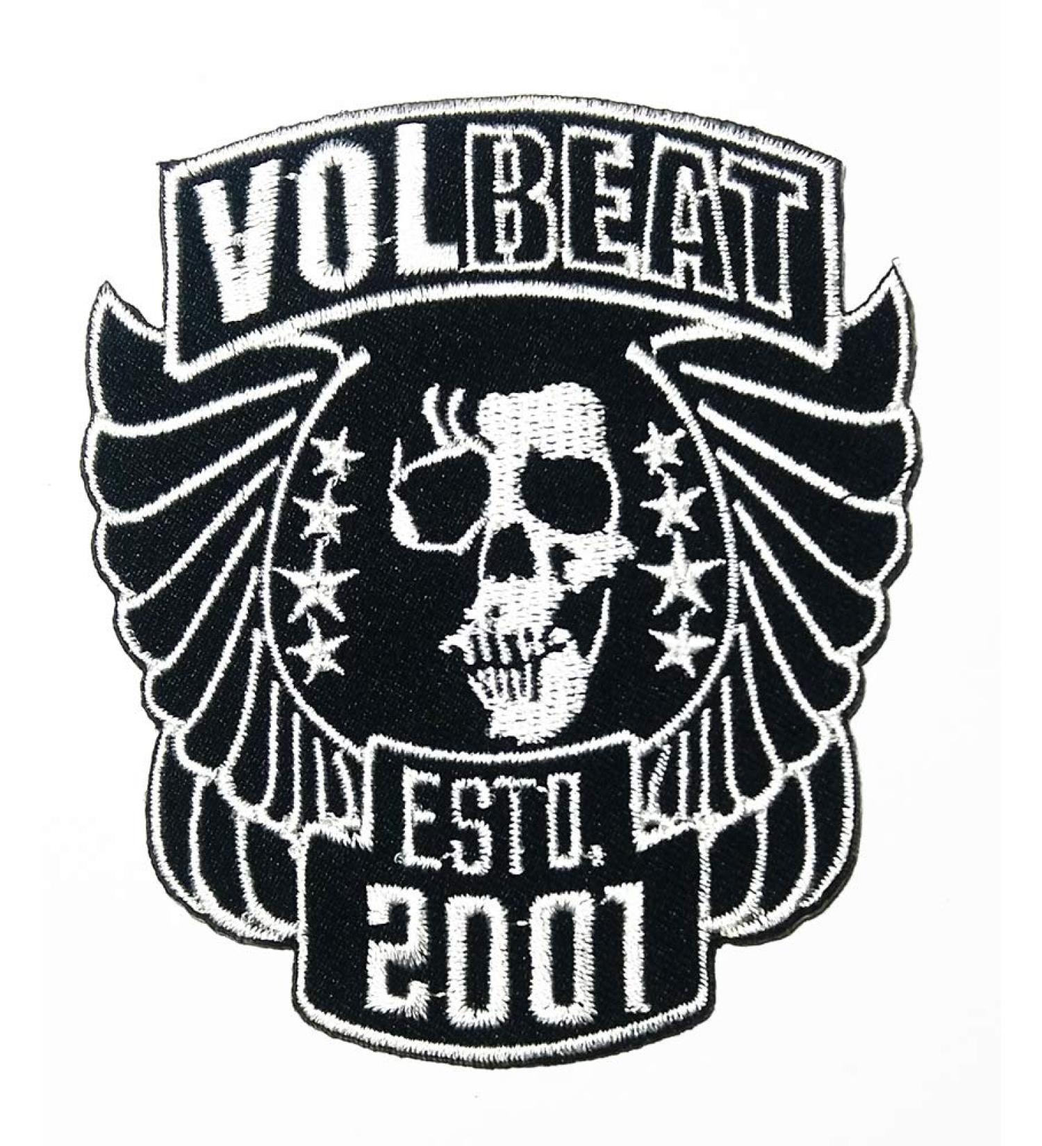Music V Black Skull Wing Heavy Metal Death Metal Band Band Music Logo Patch Embroidered Sew Iron On Patches Badge Bags Hat Jeans Shoes T-Shirt Applique