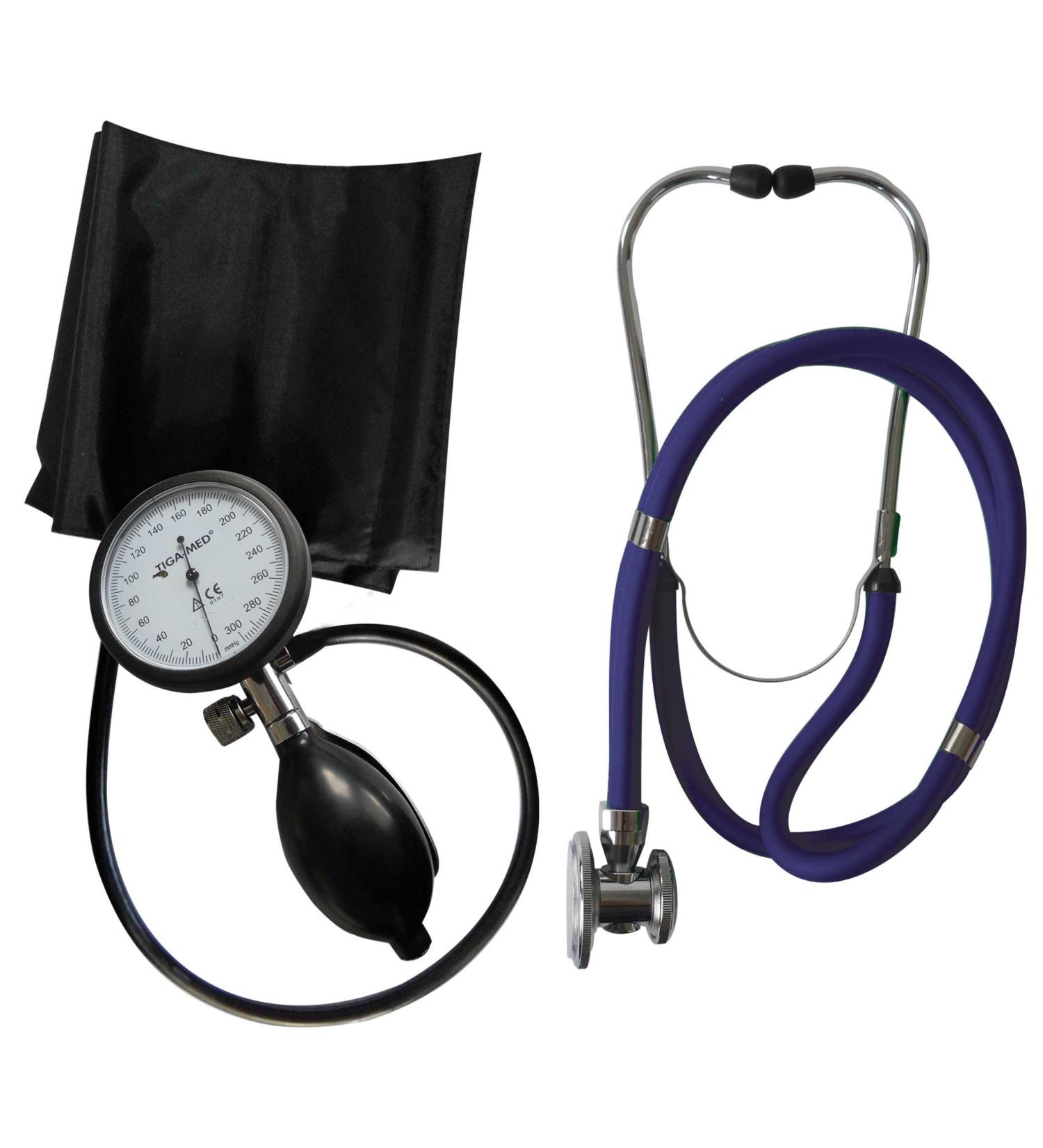 Buy Tiga Pro 1 Upper Arm Blood Pressure Monitor & Rappaport Blue Stethoscope - Professional Quality for Accurate Health Monitoring - Buy Online on GoSupps.com