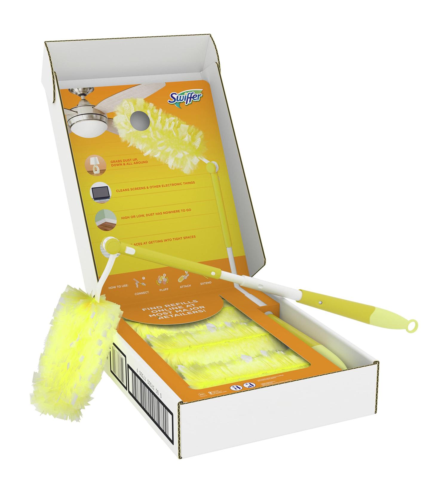 Swiffer Dusters Heavy Duty Extender Handle Starter Kit - 12 Dusters Included - Buy Online on GoSupps.com