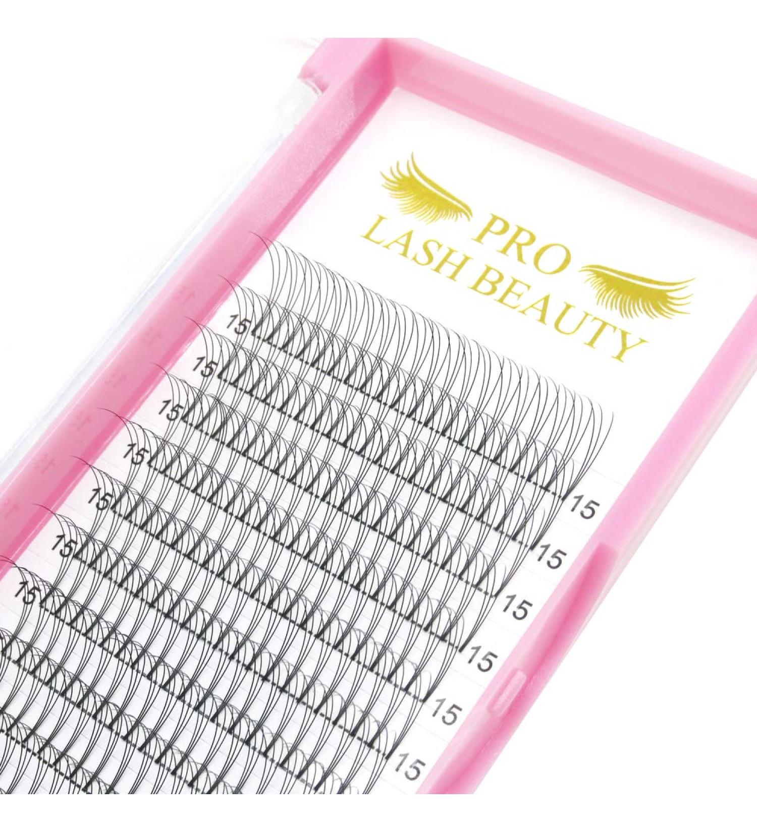 3D-C Pre Made Fan Eyelash Extensions 9-15mm - Short Stem Russian Volume Lashes 0.10 - 3D-C-0.10-9-15 Mix - Buy Online on GoSupps.com