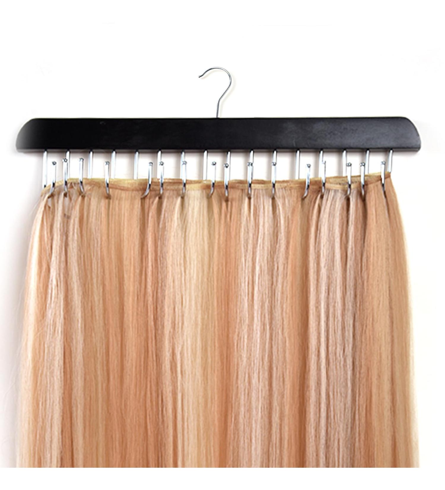 Buyoget Hair Extensions Holder Rack 1PC Black Wood Metal Hair Extension Hanger Holder for Styling Braiding Washing #1 Black - Buy Online on GoSupps.com
