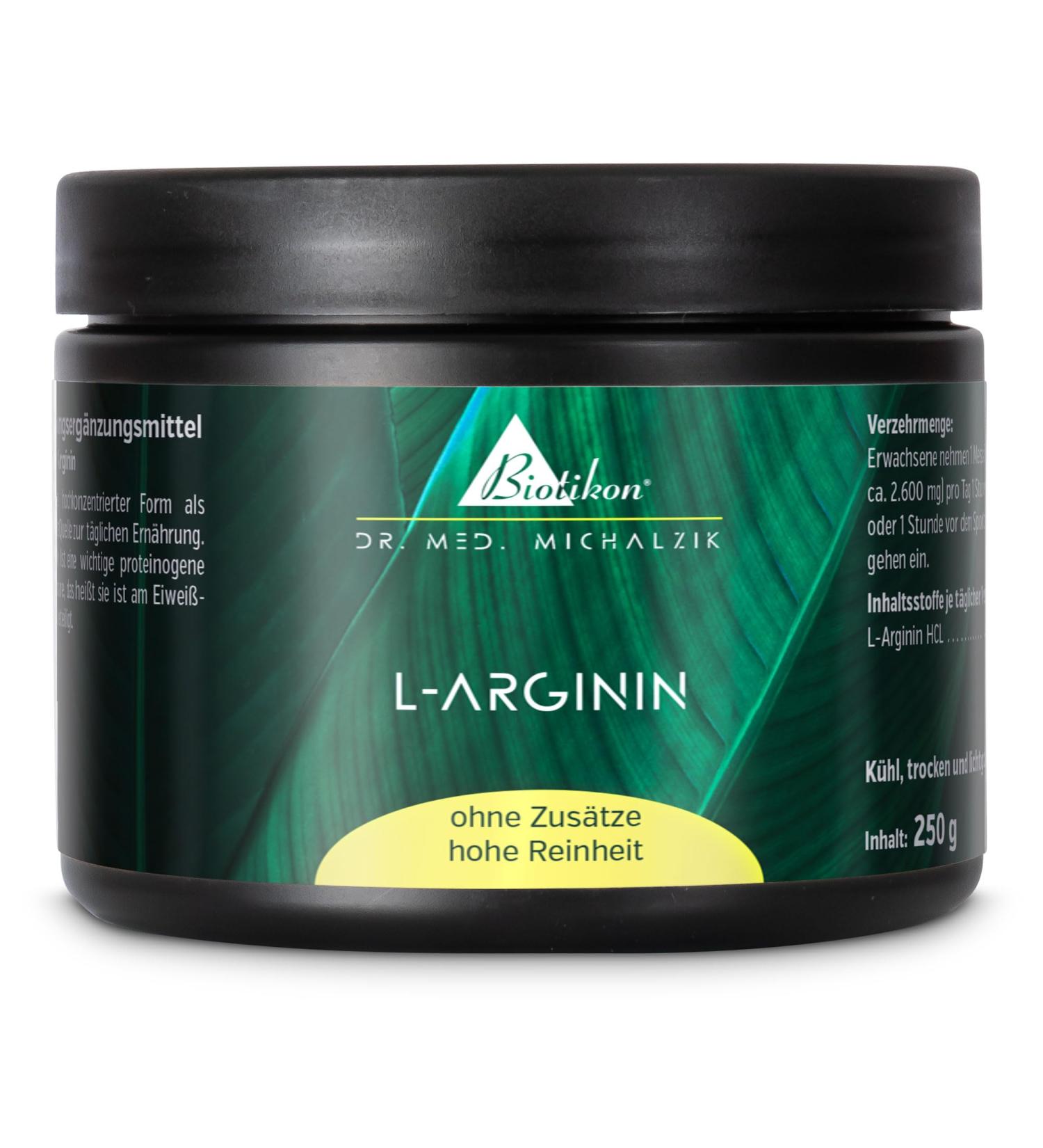  Biotikon L-Arginine HCL powder according to Dr. med. Michalzik - No additives - from Biotikon  - Buy Online on GoSupps.com