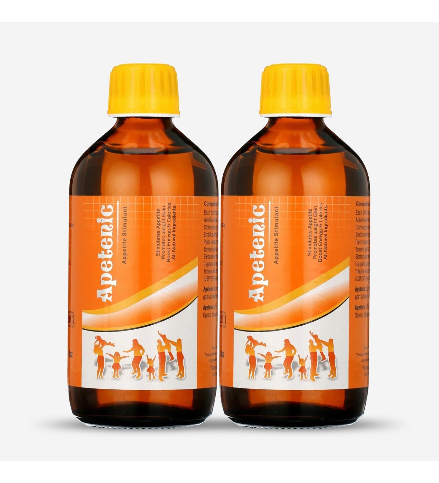 HERBOGANIC Apetenic Syrup - Appetite Booster Weight Gain Stimulant - A Natural Energy and Calorie Booster for underweight Men Women & Kids.Pack of 2 (8 oz) Each 8 Fl Oz (Pack of 2) - Buy Online on GoSupps.com