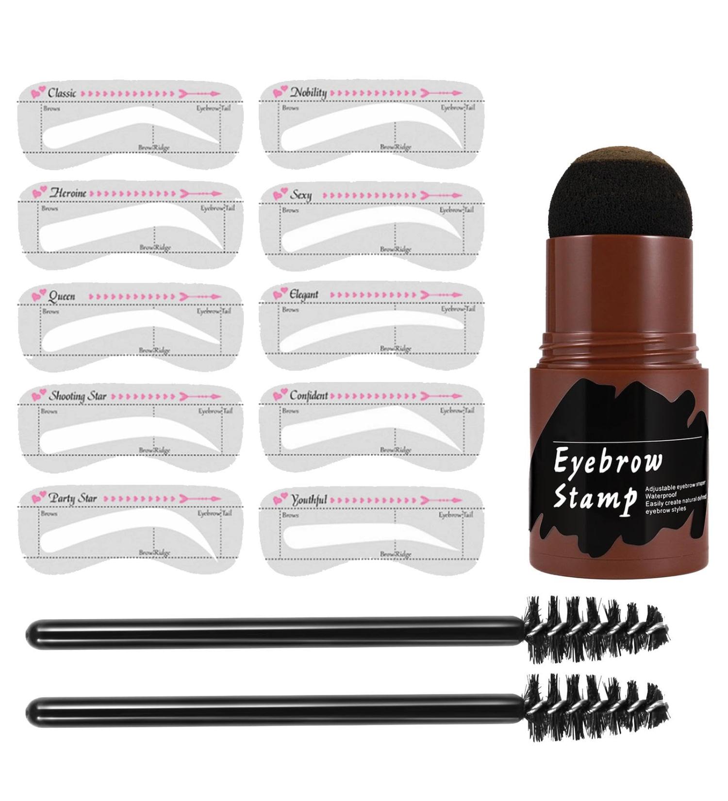 Shakven Eye Brow Tinting Kit - Brow Stencil Waterproof Eyebrow Template - Eyebrow Stencils Brow Stamp for Women Girls Everyday Home Gray - Buy Online on GoSupps.com