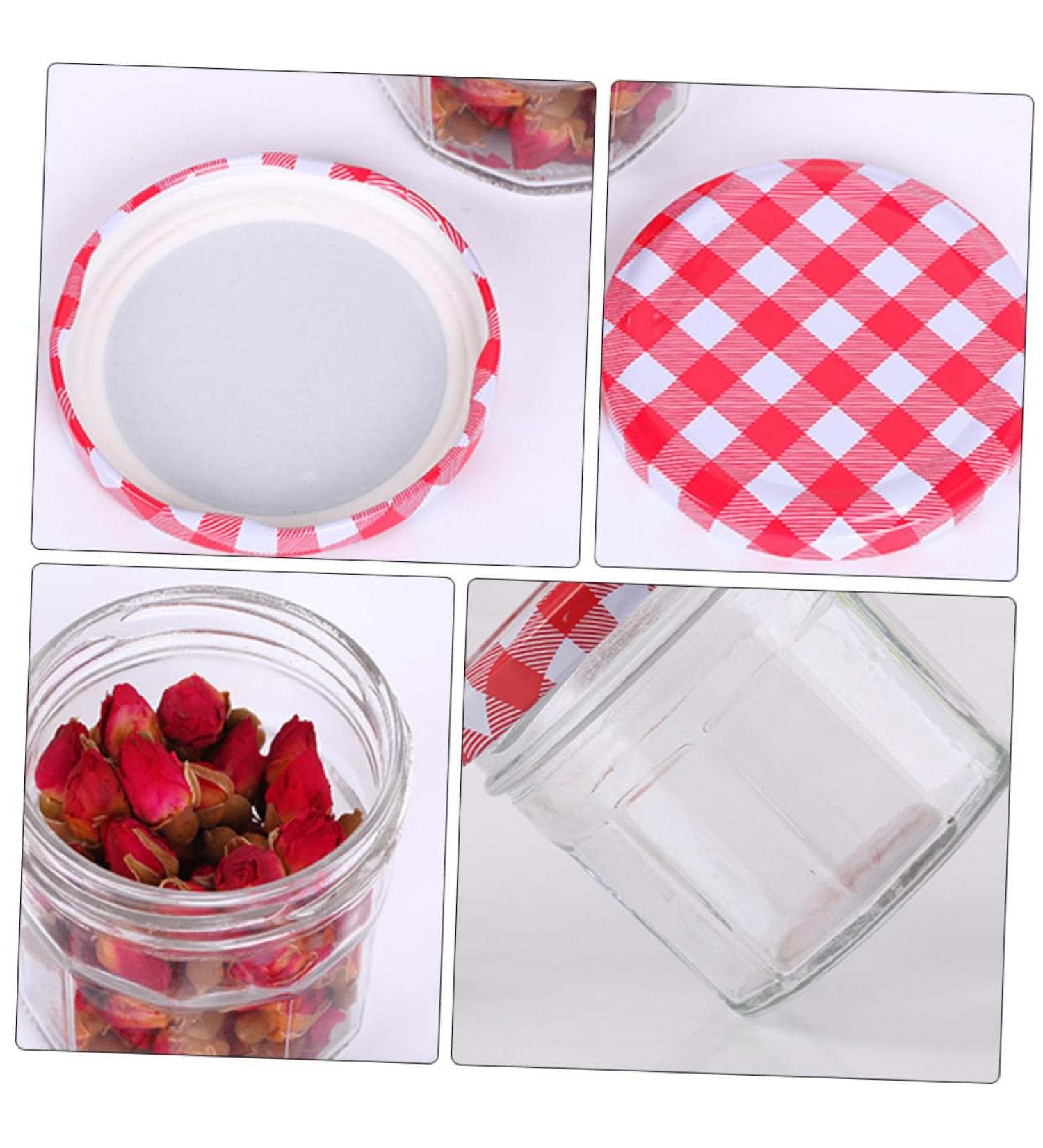 Zerodeko 6 pcs Transparent Can Honey Container Storage Kitchen Glass Food Sealed Bottleml Jar Sauce - Buy Online on GoSupps.com