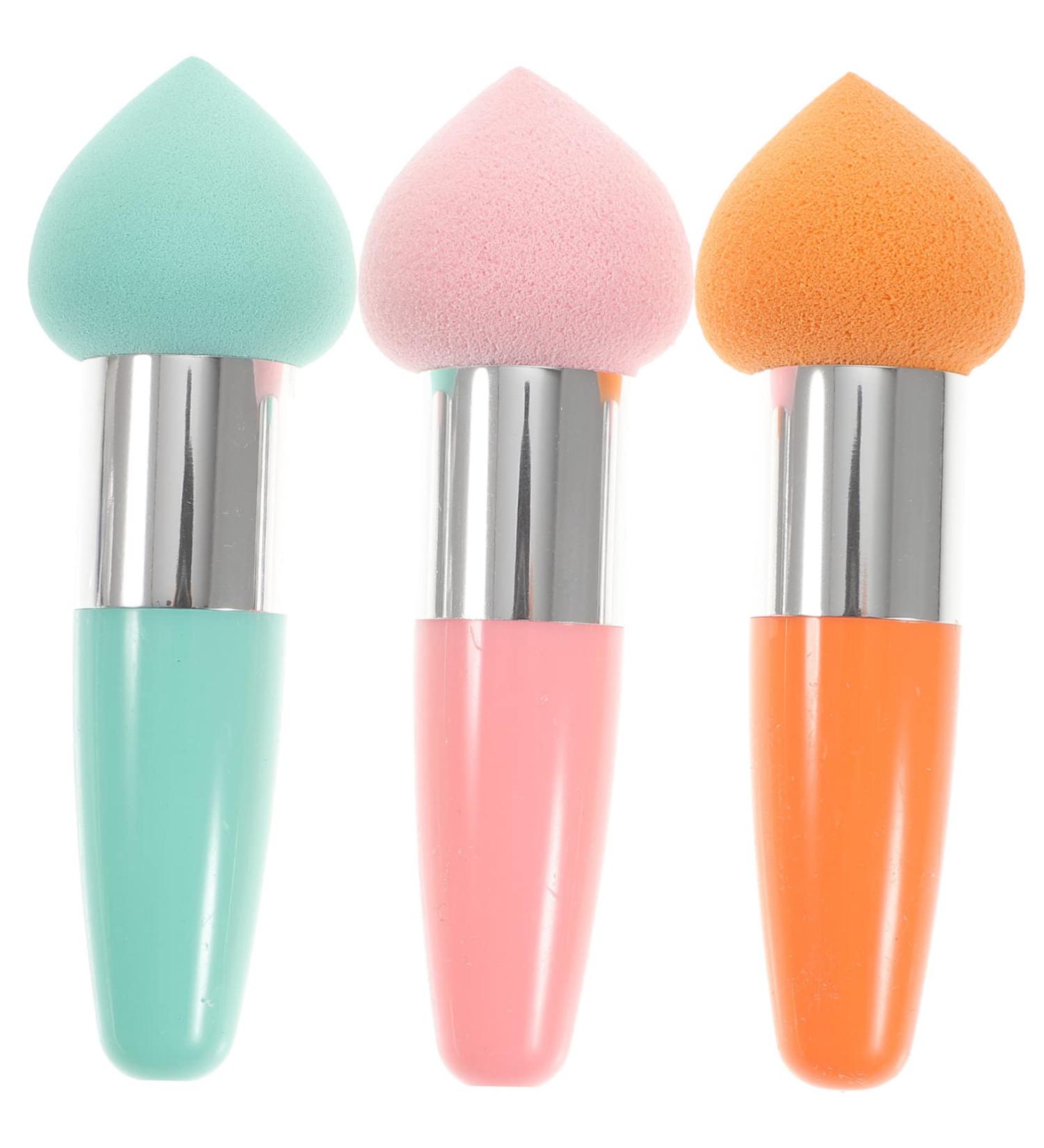 Shop Housoutil 3pc Foundation Sponge & Brush Set | Powder & Concealer Brushes for Flawless Makeup - Travel-Friendly Makeup Tools - Buy Online on GoSupps.com