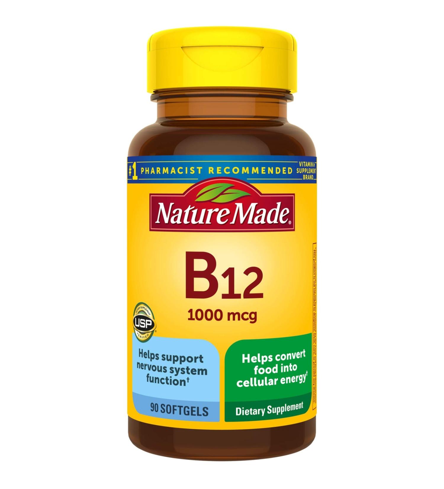 Vitamin B12 1000 mcg Softgels - 90 Count for Metabolic Health - Buy Online on GoSupps.com