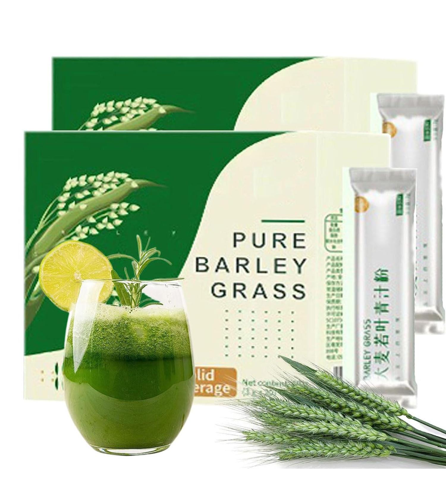 Barley Grass Powder 100% Pure & Organic Barley Grass Juice Powder Organic Barley Grass Juice Powder Barley Tea (2 Box) - Buy Online on GoSupps.com