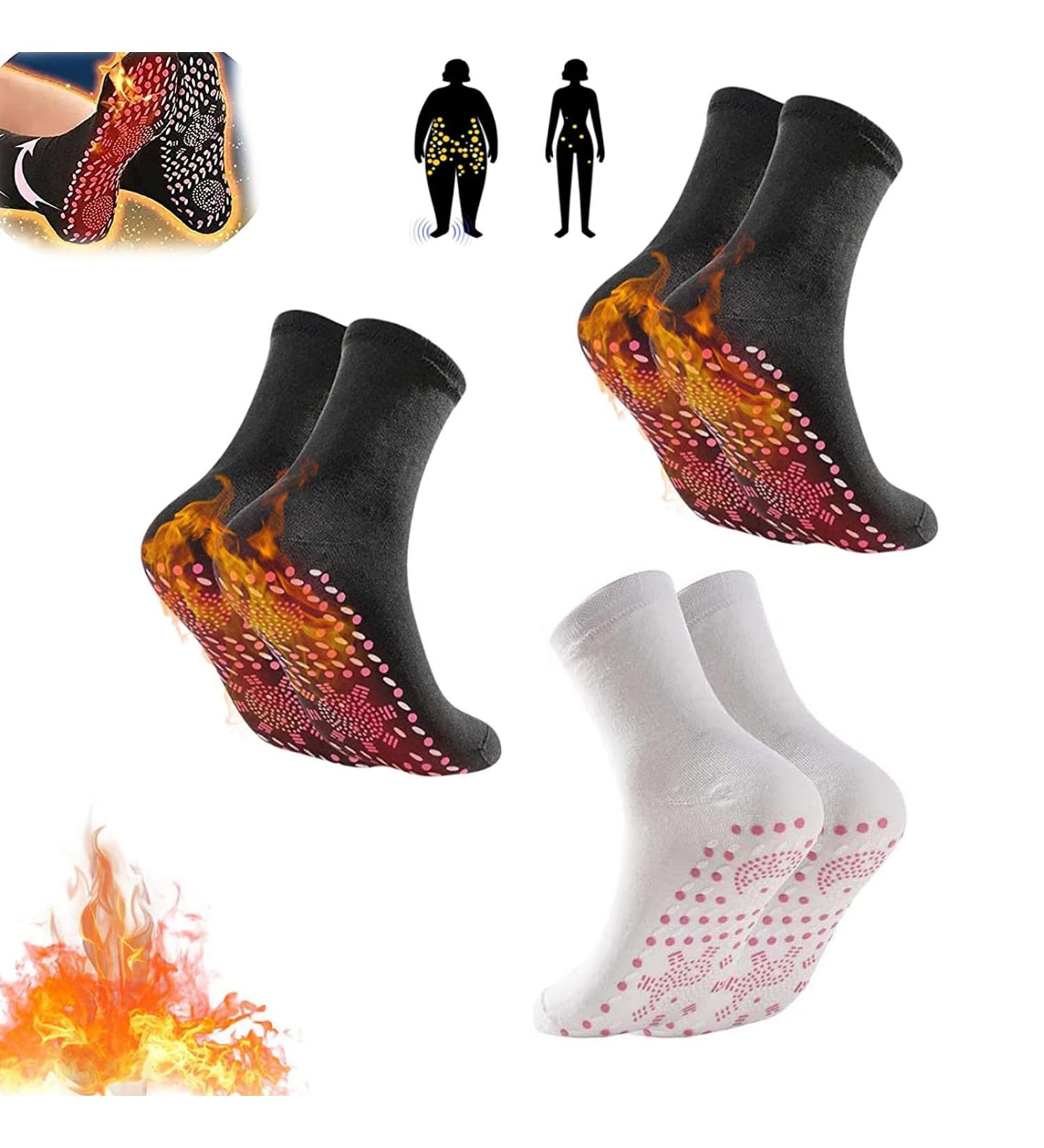 Tomalin Acupressure Self-Heating Shaping Socks - Afiz Tourmaline Slimming Health Sock & Magnetic Foot Massage - 3PCS-E for Ultimate Comfort & Wellness - Buy Online on GoSupps.com