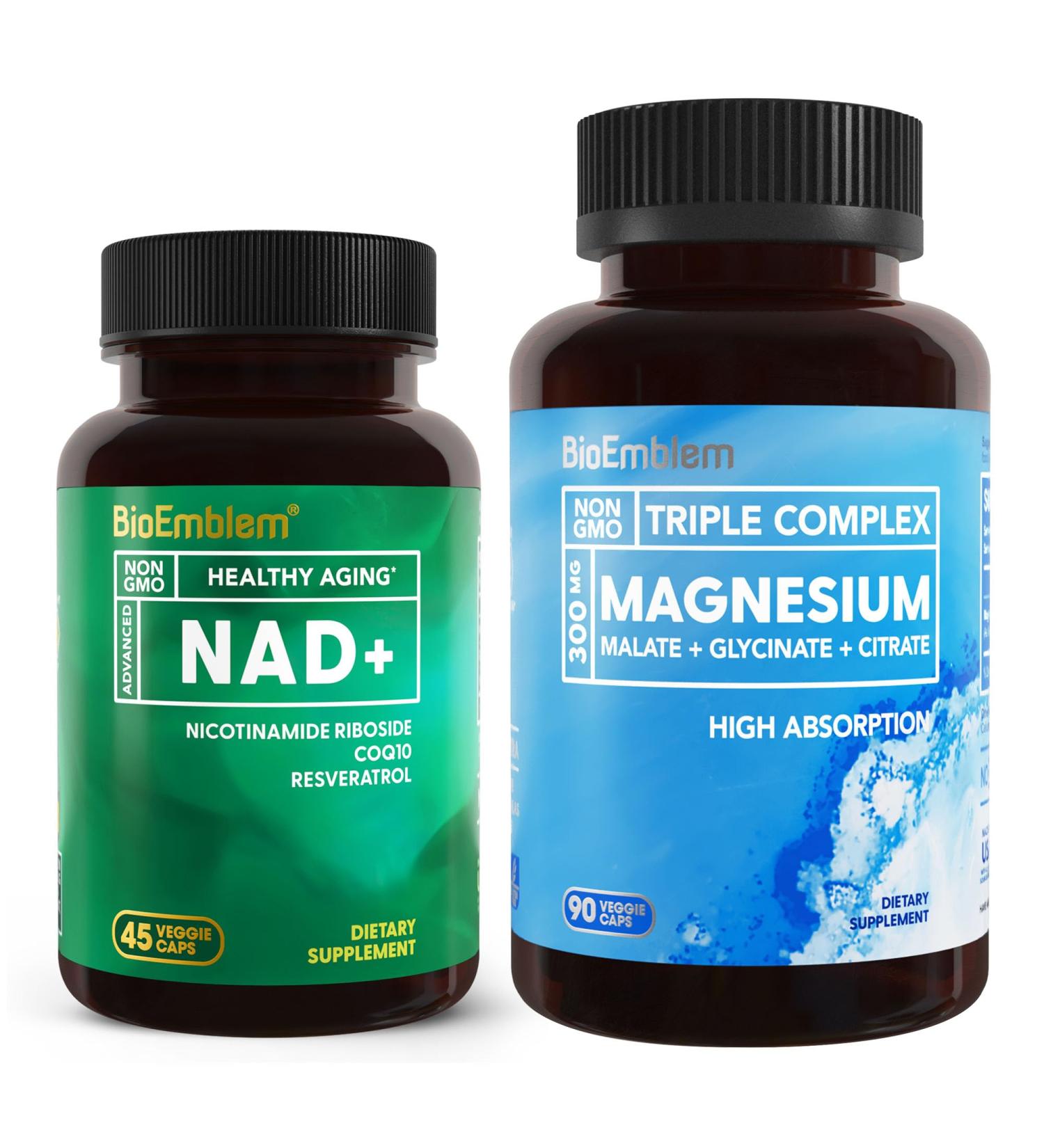 BioEmblem Triple Magnesium Complex and NAD+ Supplement - Buy Online on GoSupps.com