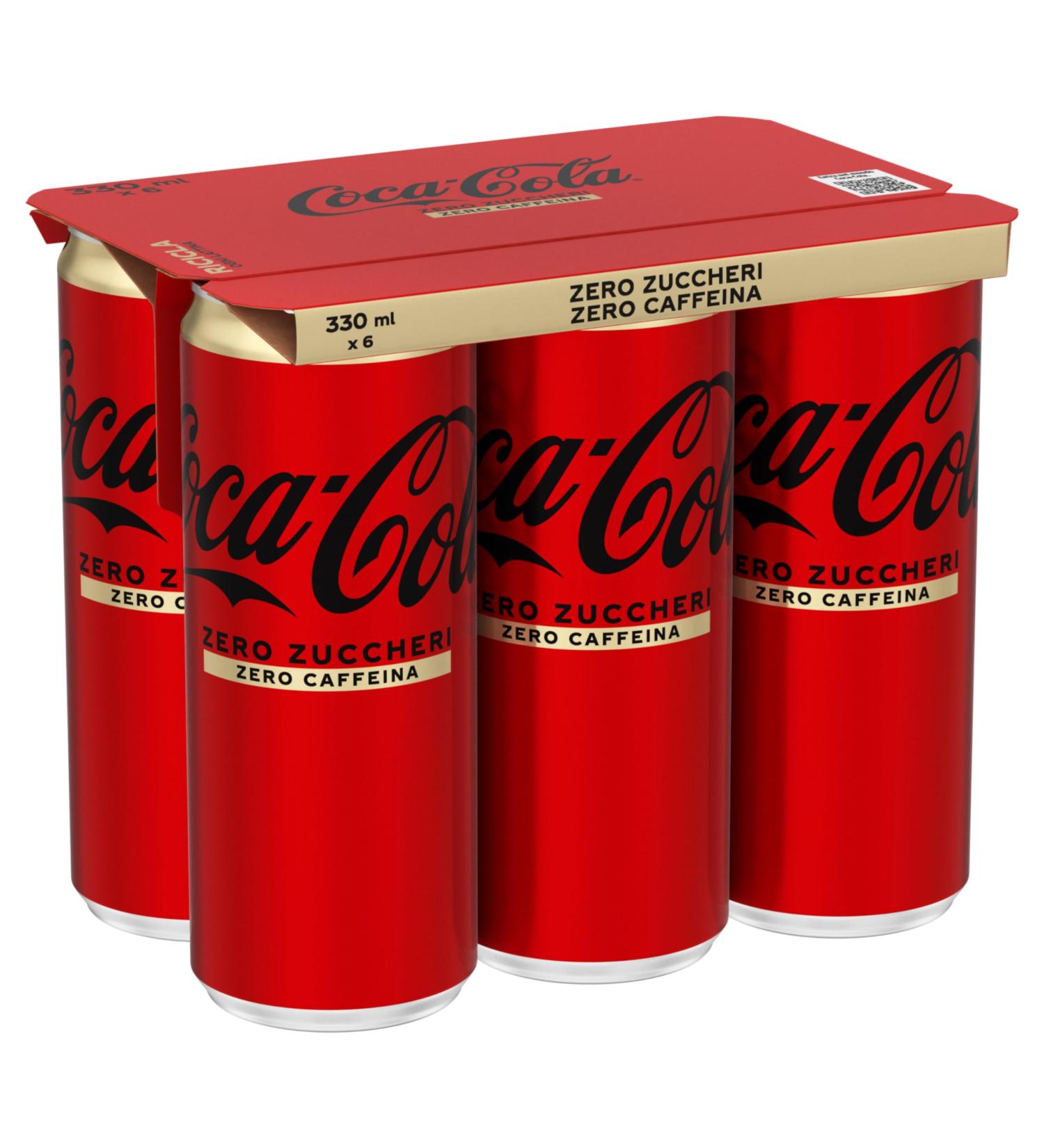 Coca Cola Sugar-free caffeine-free soft drink - 6x33cl pack - Buy Online on GoSupps.com