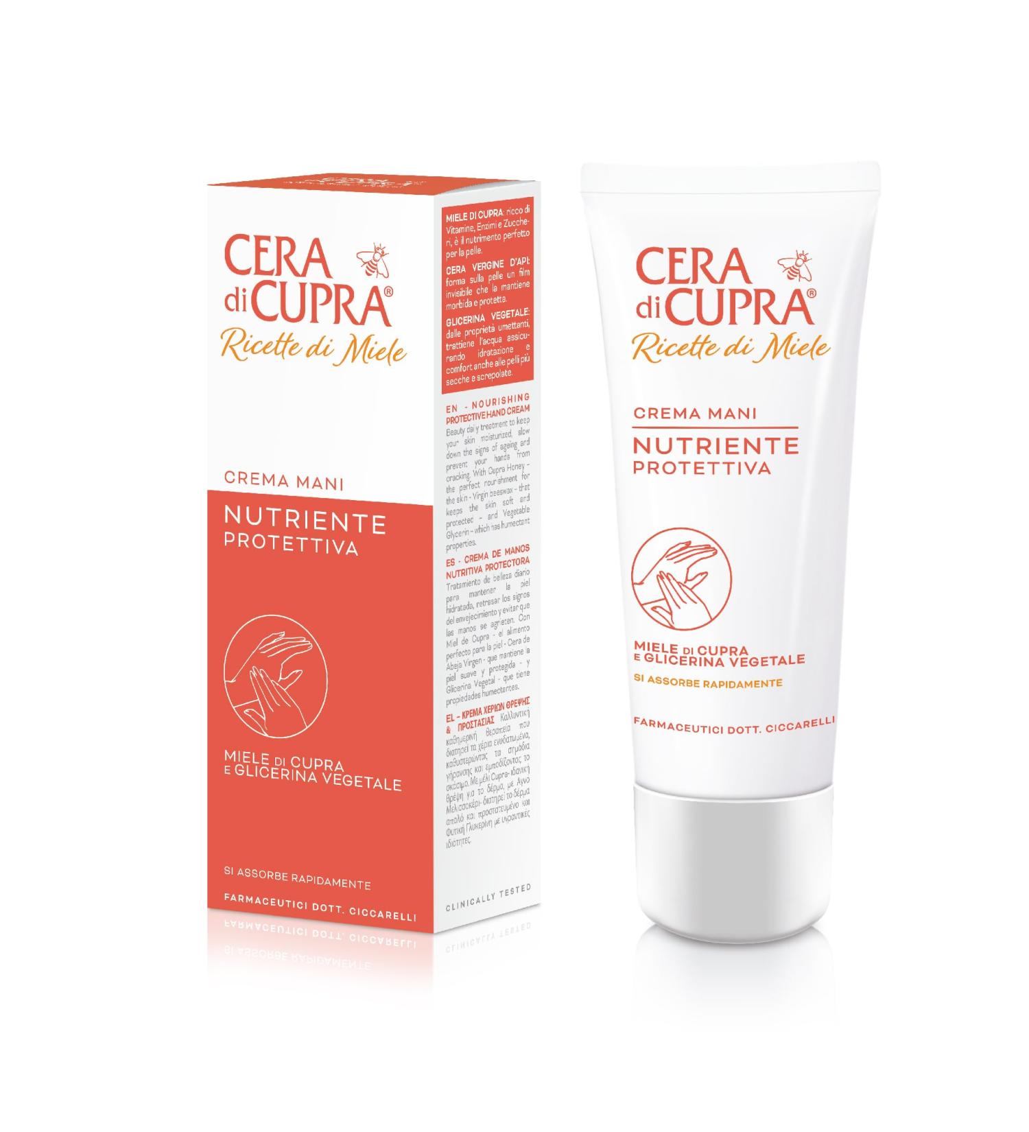 Cera di Cupra Hand Cream 75ml - Nourishing & Hydrating Daily Care Made in Italy Dermatologically Tested - Buy Online on GoSupps.com