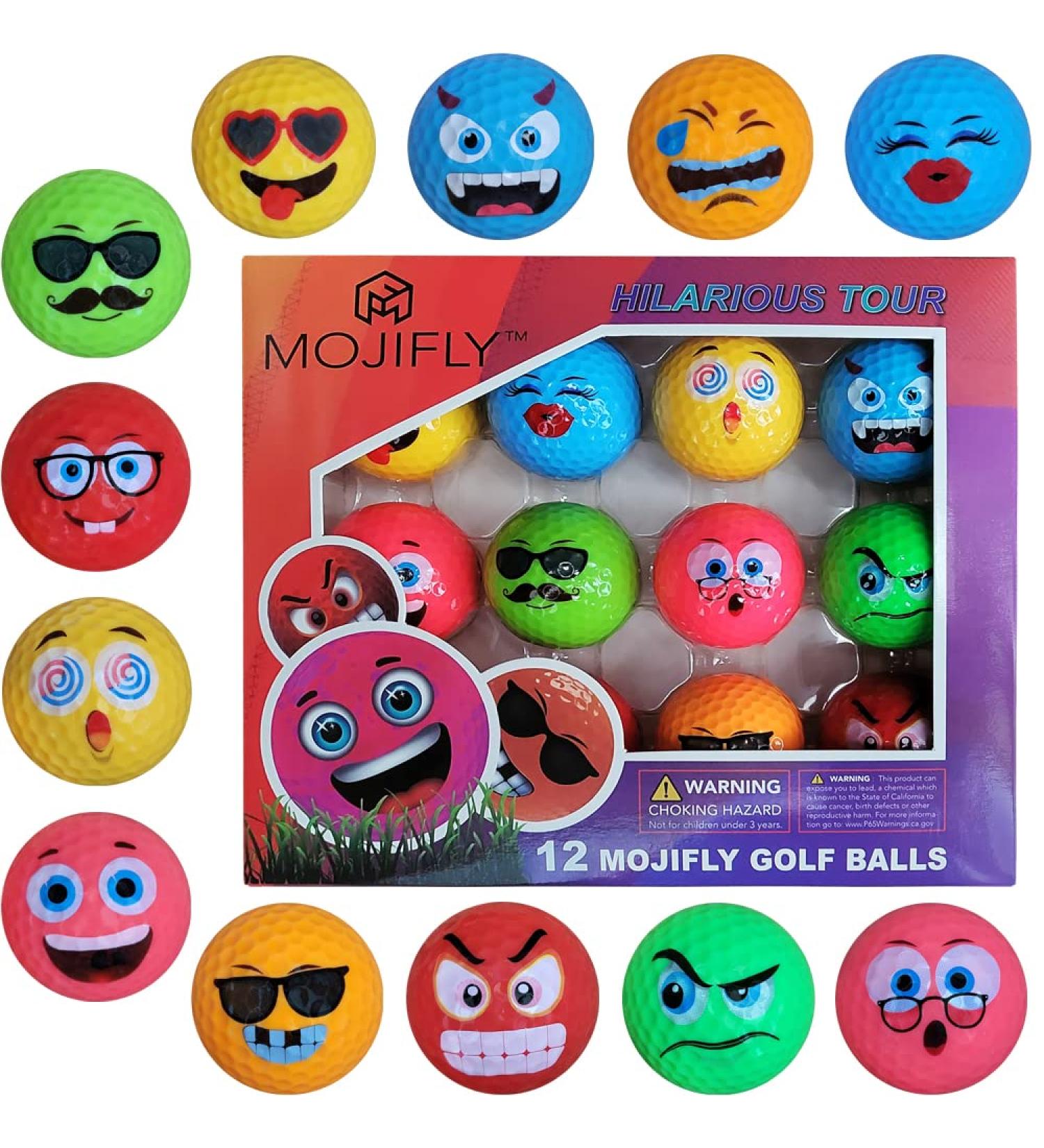 Mojifly Novelty Funny Kids Golf Balls - Multi-Color Gift Set - Buy Online on GoSupps.com