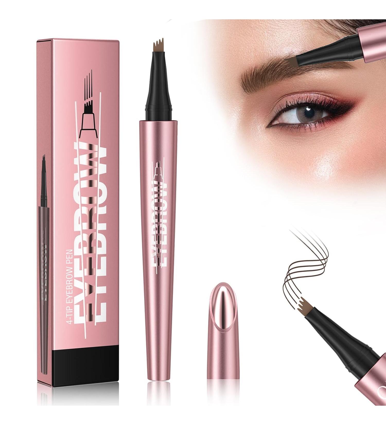 Shop Light Brown 4-Tipped Eyebrow Pencil - Waterproof Smudge-Proof & Long-Lasting 3D Microblading Pen | International Shipping Available - Buy Online on GoSupps.com