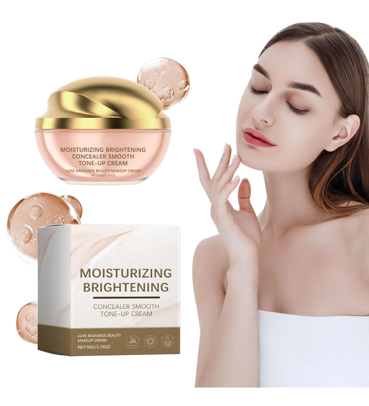 Crsetmyth Moisturizing Brightening Concealer 50g Smooth ToneUp Cream Moisture Locking Brightening Concealer Skin Brightening & Moisturizing Beauty Skin Plain Cream for Jeden Hauttyp - Buy Online on GoSupps.com