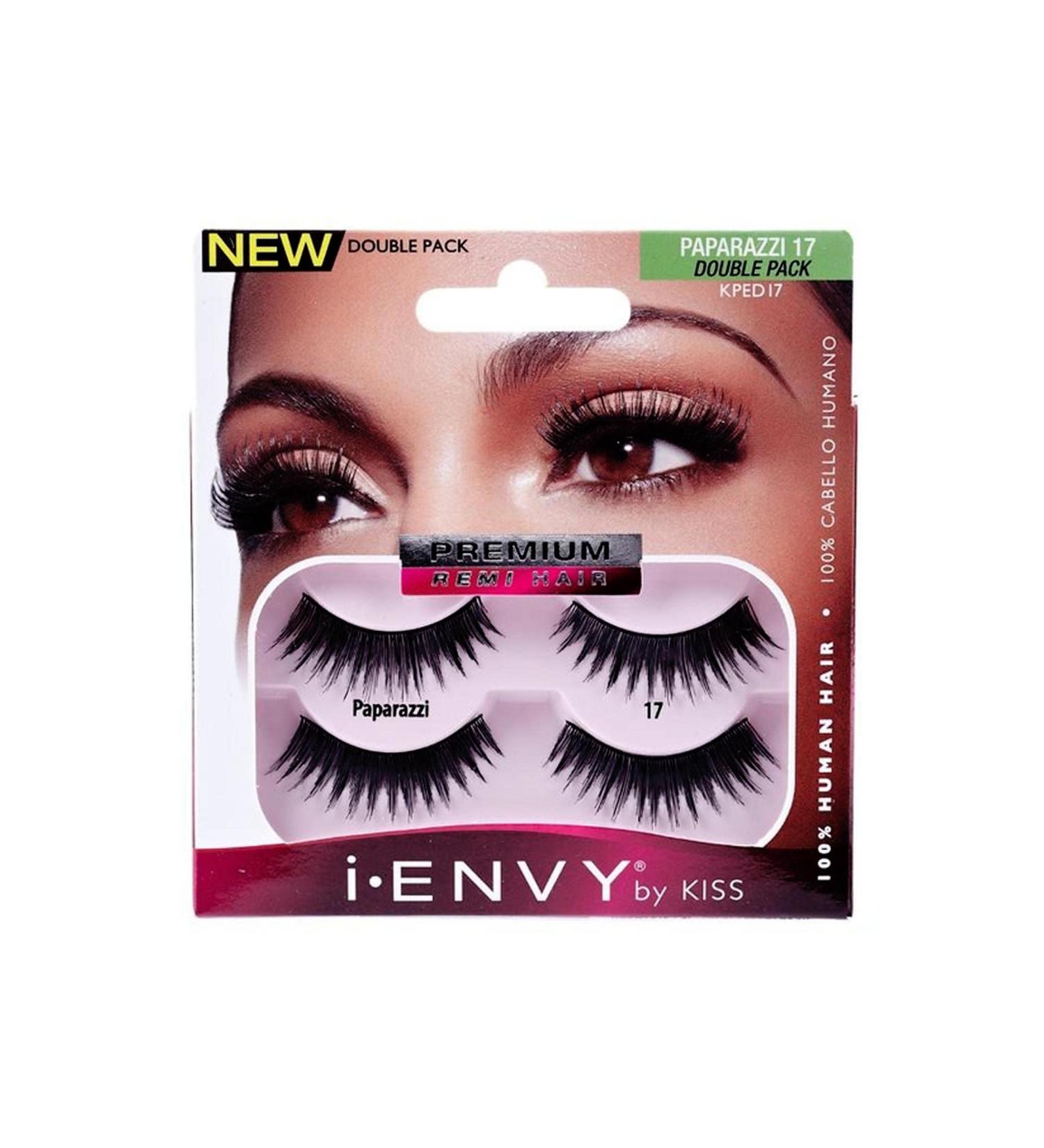Kiss I Envy Premium Remi Hair Paparazzi 17 Double Pack Eye Lashes 1 Ea 1count