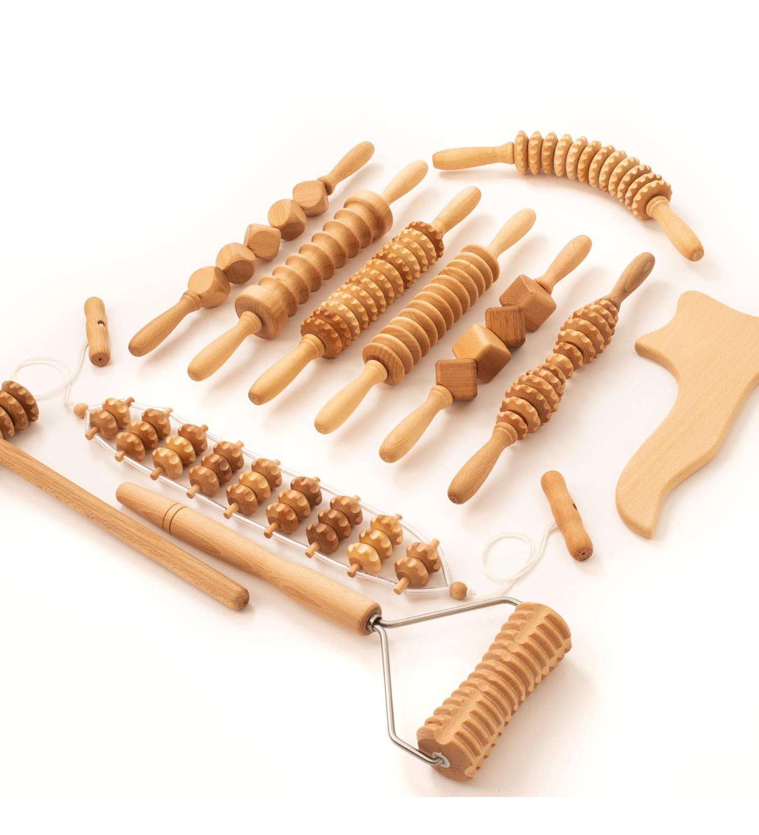 Ribnican Maderotherapy Accessories | Large Anti-Cellulite Massager Set for Lymphatic Drainage - Buy Online on GoSupps.com