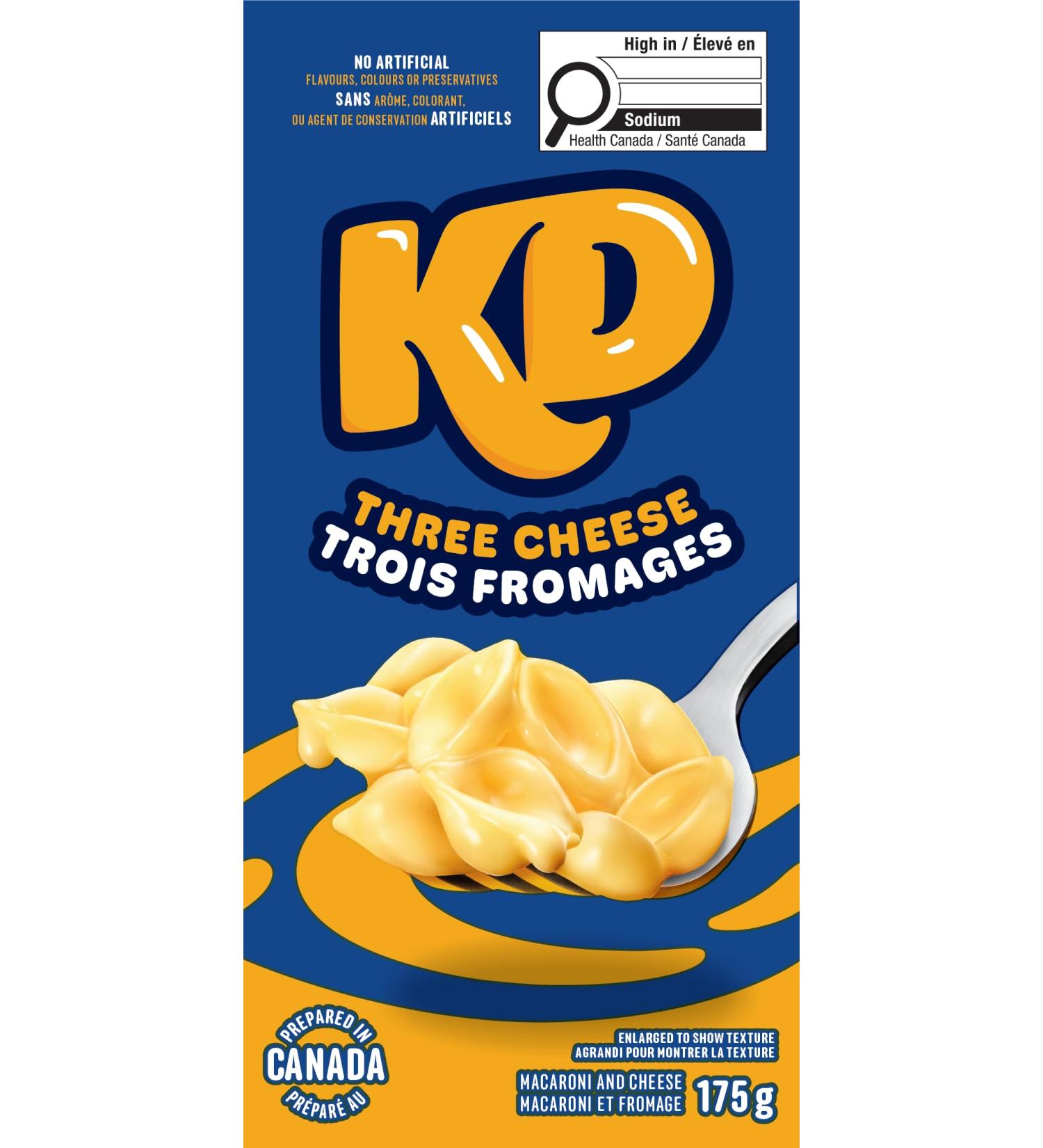 Kraft Dinner Three Cheese Macaroni and Cheese Dinner 175g 24 ct Case Cheese NO - Buy Online on GoSupps.com