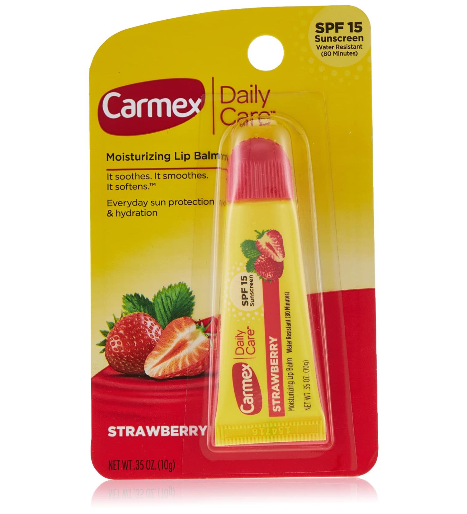 Carmex Daily Care Moisturizing Lip Balm Strawberry SPF 15 .35 oz (10 g)