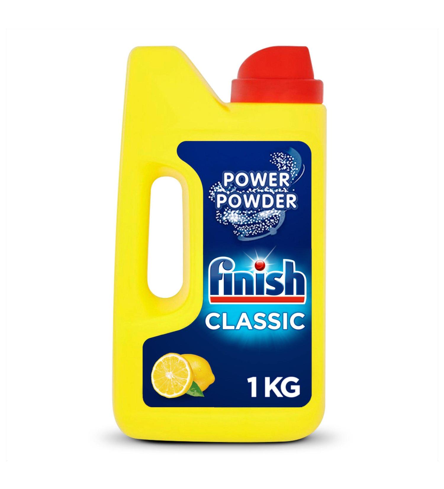 Finish Dishwasher Powder Classic Lemon 1 kg - Powerful Cleaning Formula - Buy Online on GoSupps.com