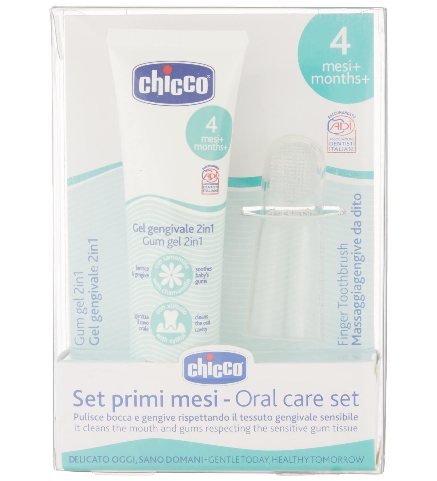 Chicco Gingival Gel and Thimble Kit 4 m + - Buy Online on GoSupps.com