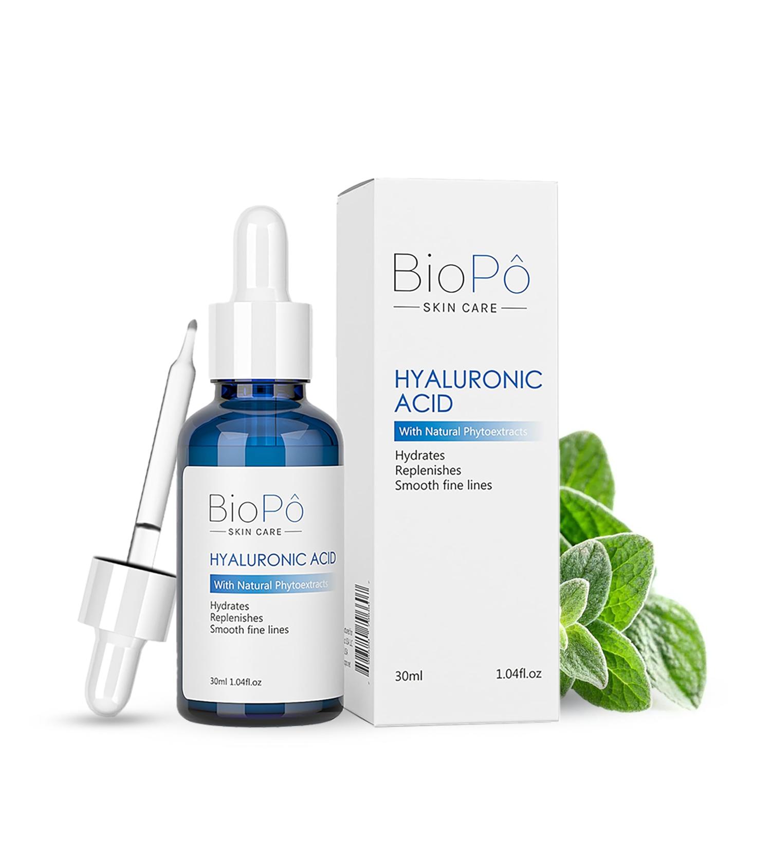Hyaluronic Acid Serum 30 ml - Hydrating and Anti-Aging Smooths Fine Lines Replenishes Skin Pure Hyaluronic Acid for Face & Skin - Suitable All Skin Types - Made in USA - Buy Online on GoSupps.com