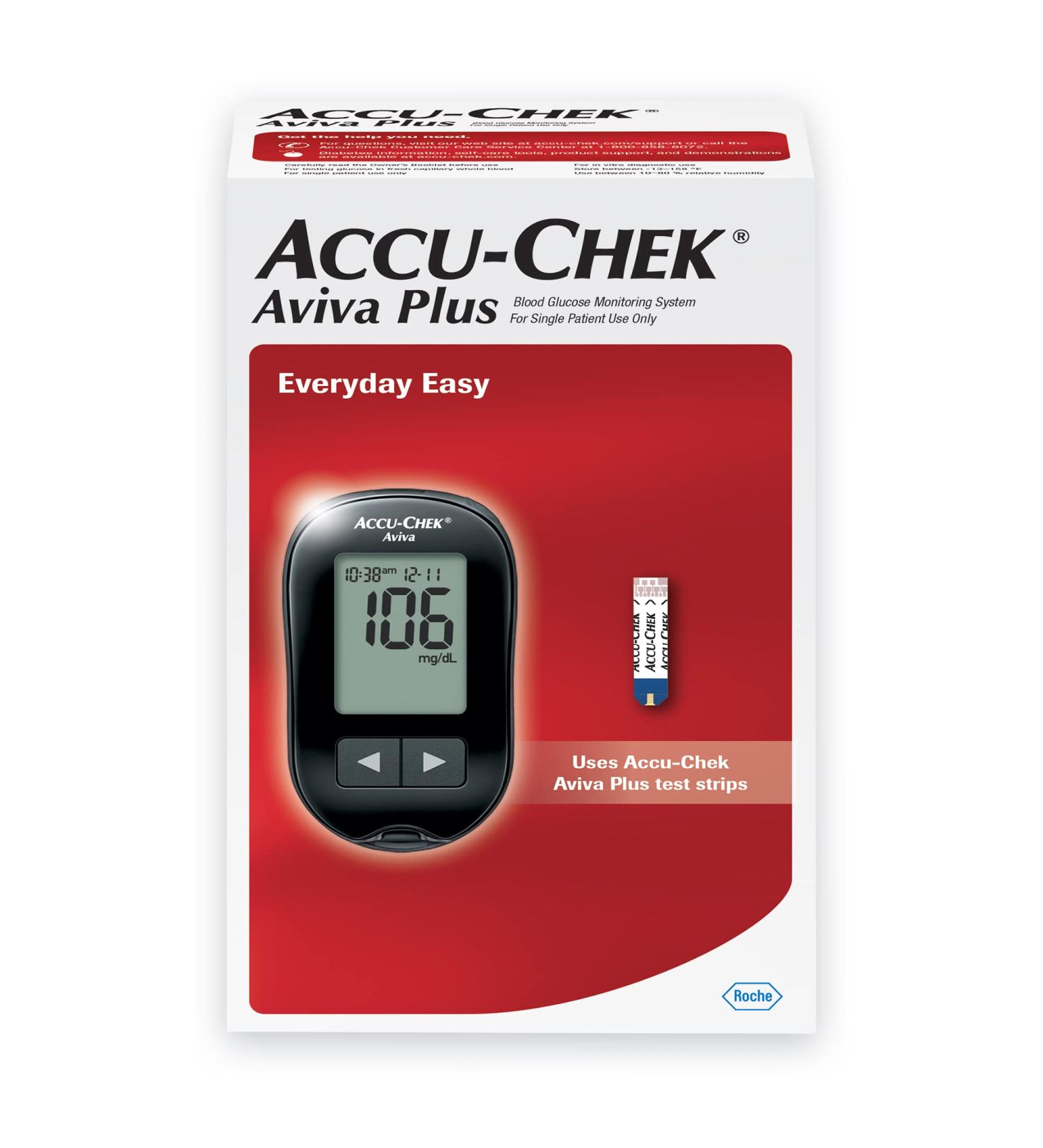 Accu-Chek Aviva Plus Diabetic Blood Glucose Testing Meter - Buy Online on GoSupps.com