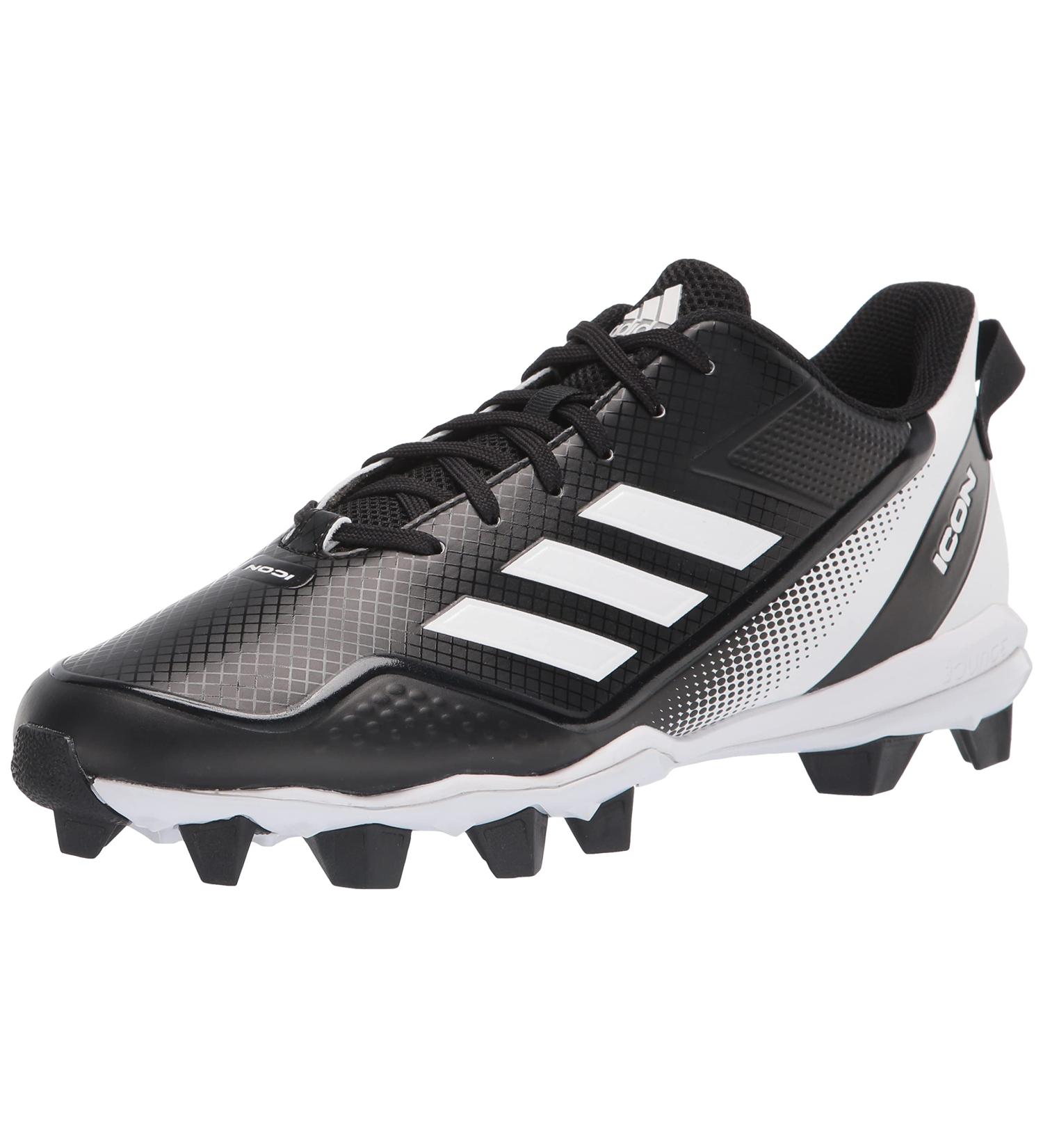 adidas Men's Icon 7 MD Baseball Shoe - Size 10 - Black/White/White - Buy Online on GoSupps.com