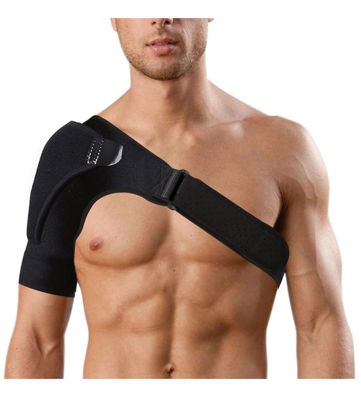 Shoulder Brace for Pain Relief | Adjustable Neoprene Support & Compression Sleeve for Stability | Ideal for AC Joint & Rotator Cuff - Buy Online on GoSupps.com