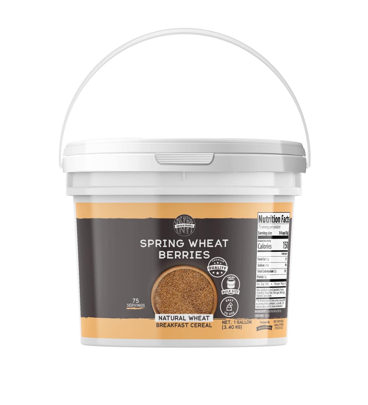 Organic Birch & Meadow 1 Gallon Hard Red Spring Wheat Berries - Non-GMO, 1 Count - Buy Online on GoSupps.com