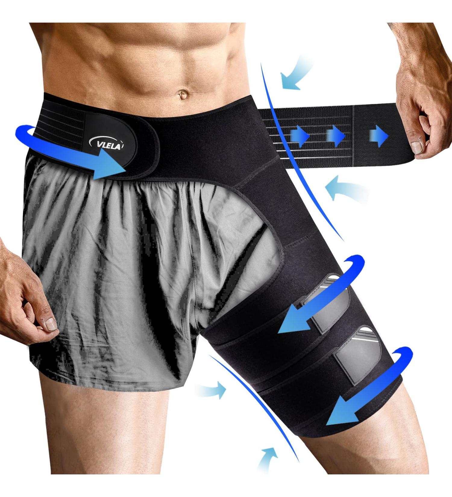 Buy Hip Brace for Sciatica Pain Relief - Thigh Compression Wrap & SI Joint Stabilizer | Extra Sacroiliac Belt for Men & Women (Right S/M - Buy Online on GoSupps.com