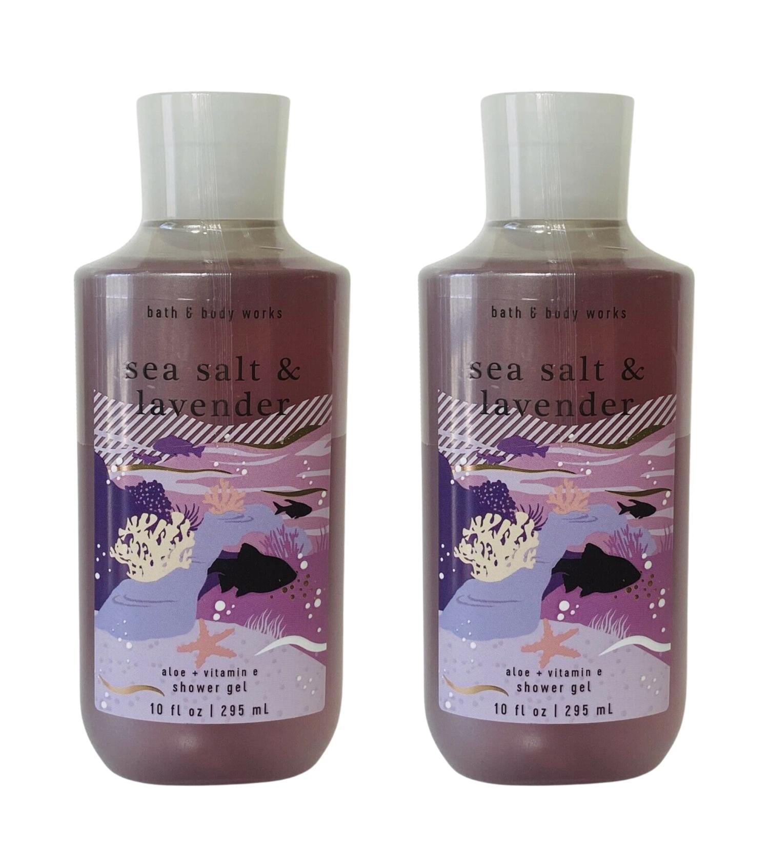 Bath and Body Works Gift Set of of 2 - 10 Fl Oz Shower Gel (Sea Salt Lavender)