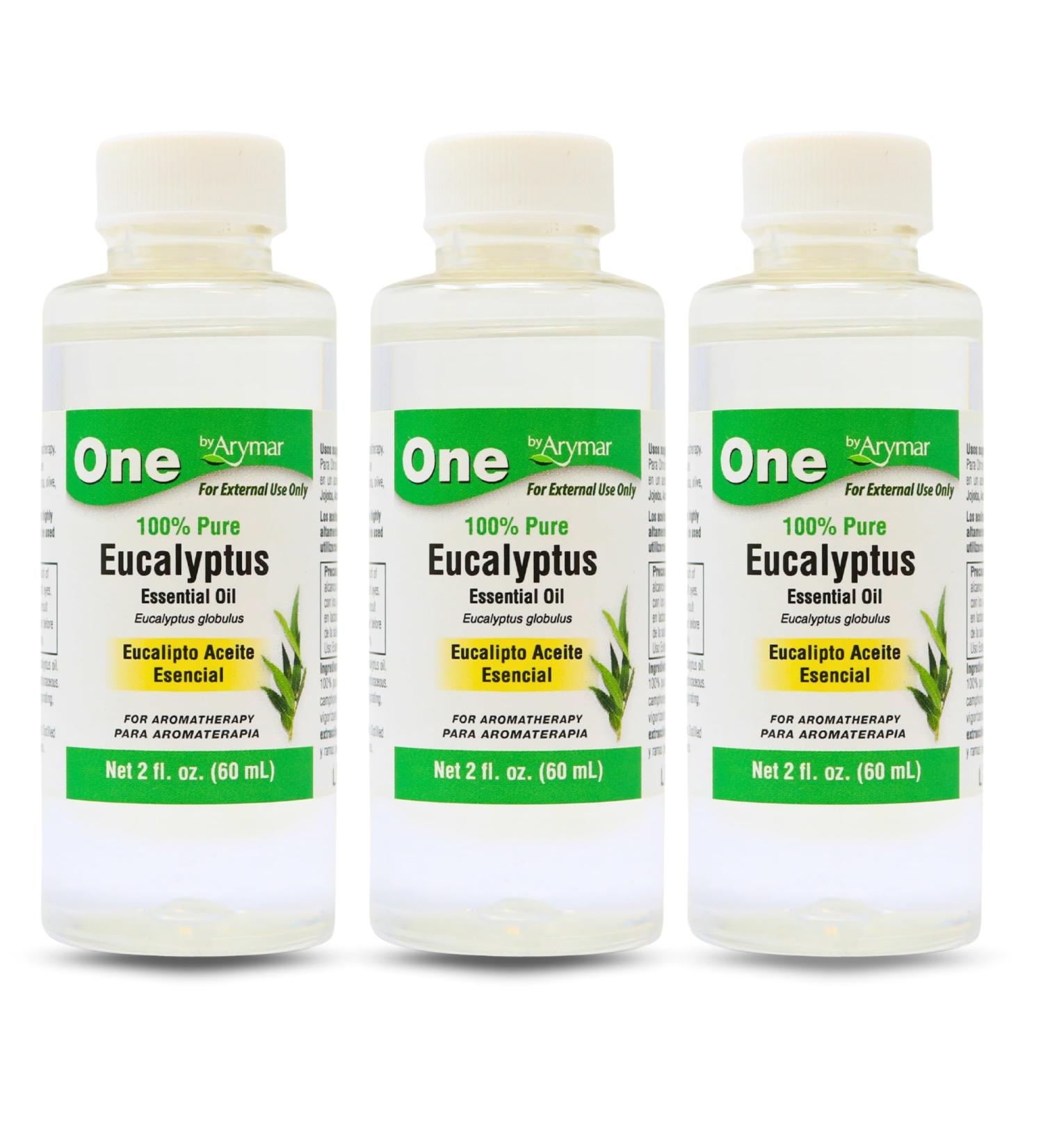 Arymar 100% Pure Eucalyptus Essential Oil - Refreshing Aromatherapy Oil 2 fl oz, Pack of 3 - Buy Online on GoSupps.com
