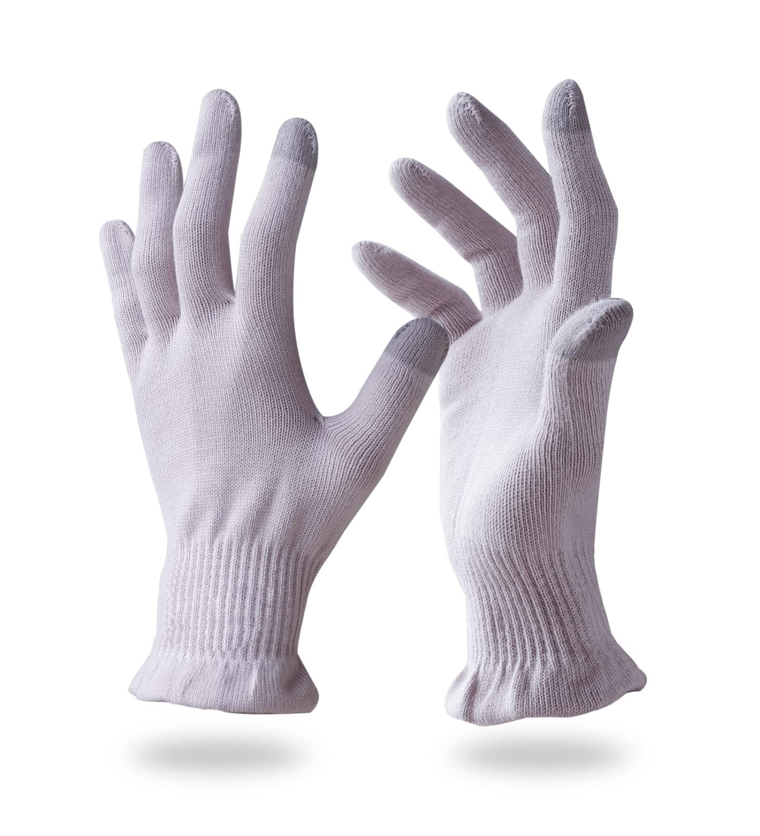 Migliore Wear 2 Pairs Cotton Eczema Gloves for Adults | Touchscreen & Moisturizing for Dry Hands | SPA Hand Care | Taro Purple-S/M - Buy Online on GoSupps.com