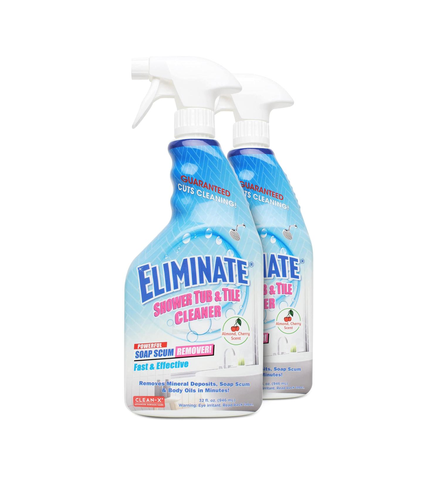 Clean-X Shower Tub & Tile Cleaner 32 fl oz - Removes Soap Scum & Hard Water Stains - UNELKO Shield - 25 Fl Oz (Pack of 2) - Buy Online on GoSupps.com