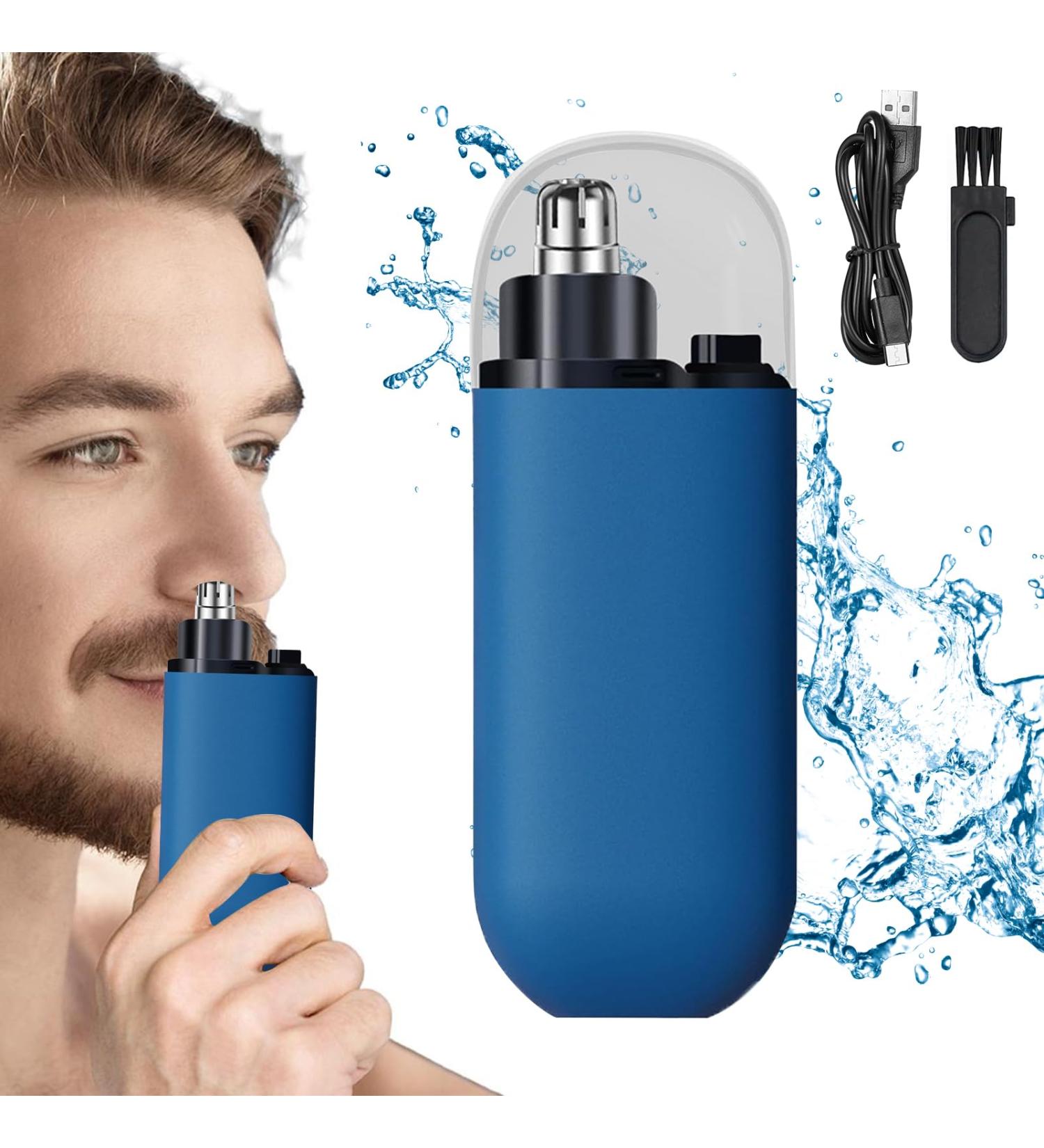 Portable USB Rechargeable Nose Hair Trimmer for Men & Women - Painless Precision Electric Nose Shaver (Blue) - International Shipping - Buy Online on GoSupps.com